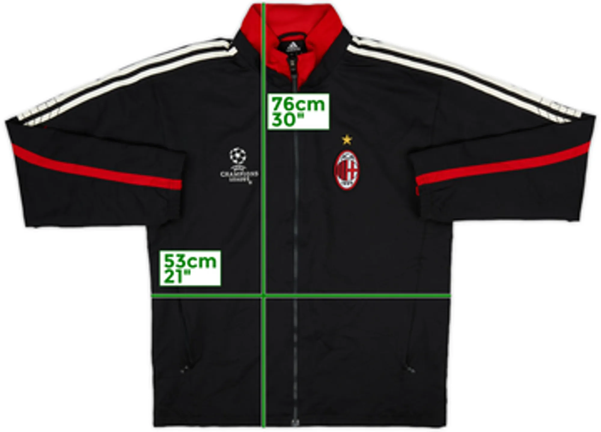 2005-06 AC Milan adidas CL Track Jacket - 8/10 - (S)
