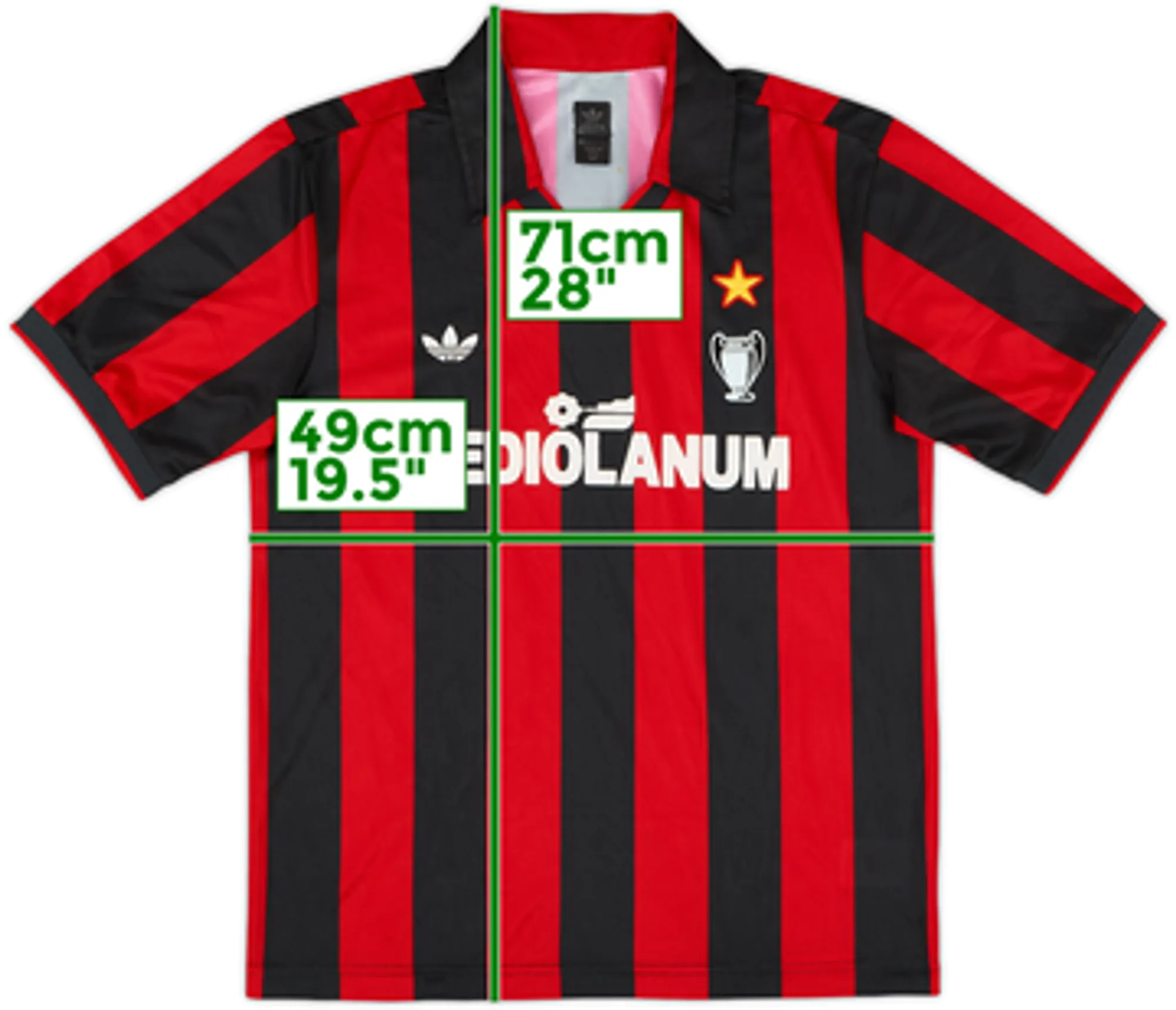 2006 AC Milan '1990' Retro adidas Home Shirt - 7/10 - (S)