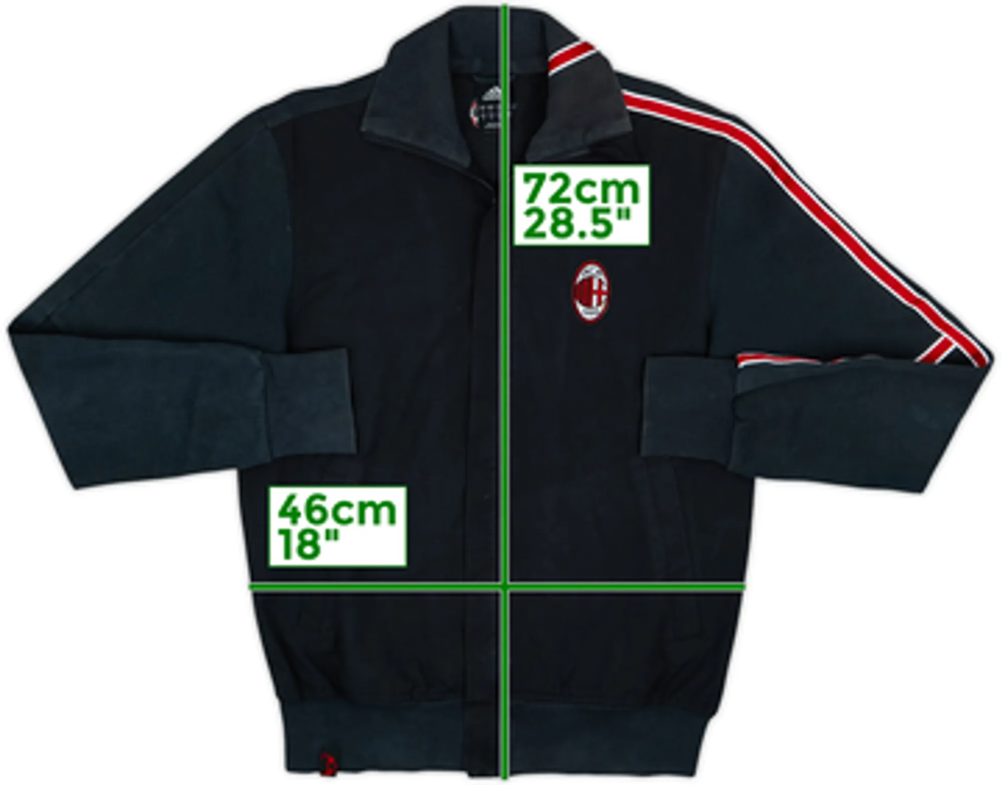 2006-07 AC Milan adidas Track Jacket - 6/10 - (L)