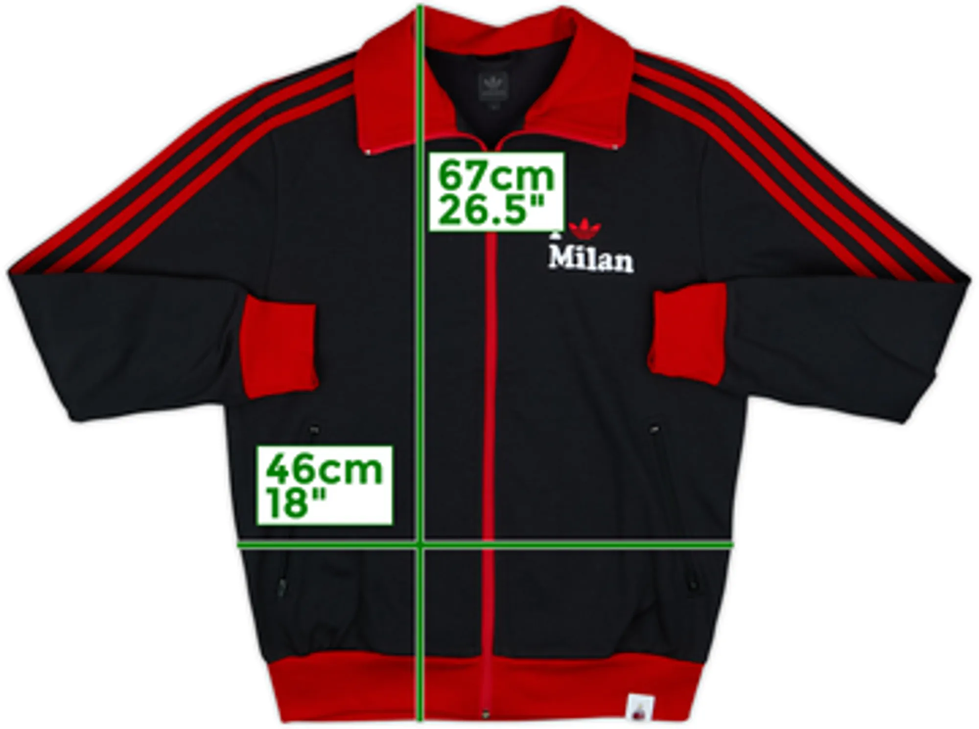 2007-08 AC Milan adidas Originals Track Jacket - 8/10 - (M)