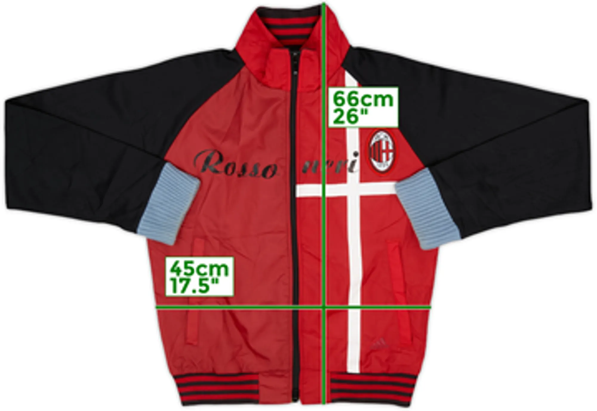 2007-08 AC Milan adidas Track Jacket - 6/10 - (M)