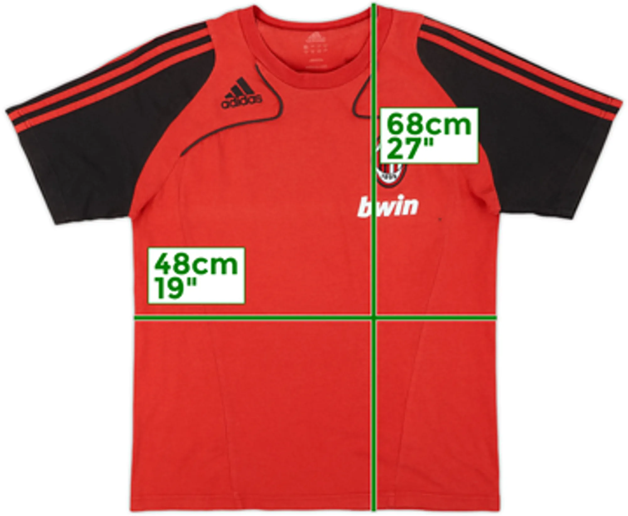 2008-09 AC Milan adidas Training Shirt - 8/10 - (S)