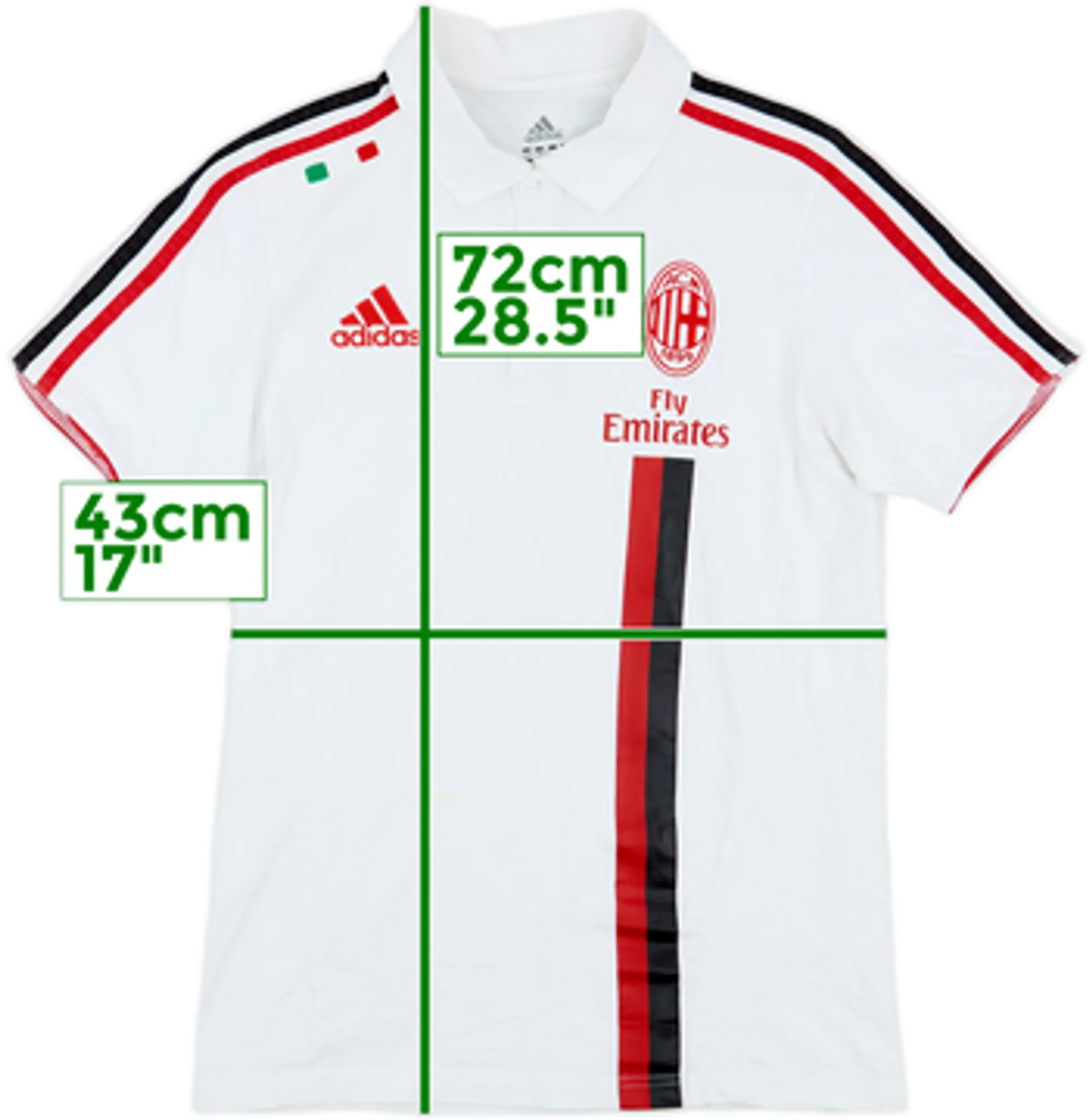 2011-12 AC Milan adidas Polo Shirt - 7/10 - (S)