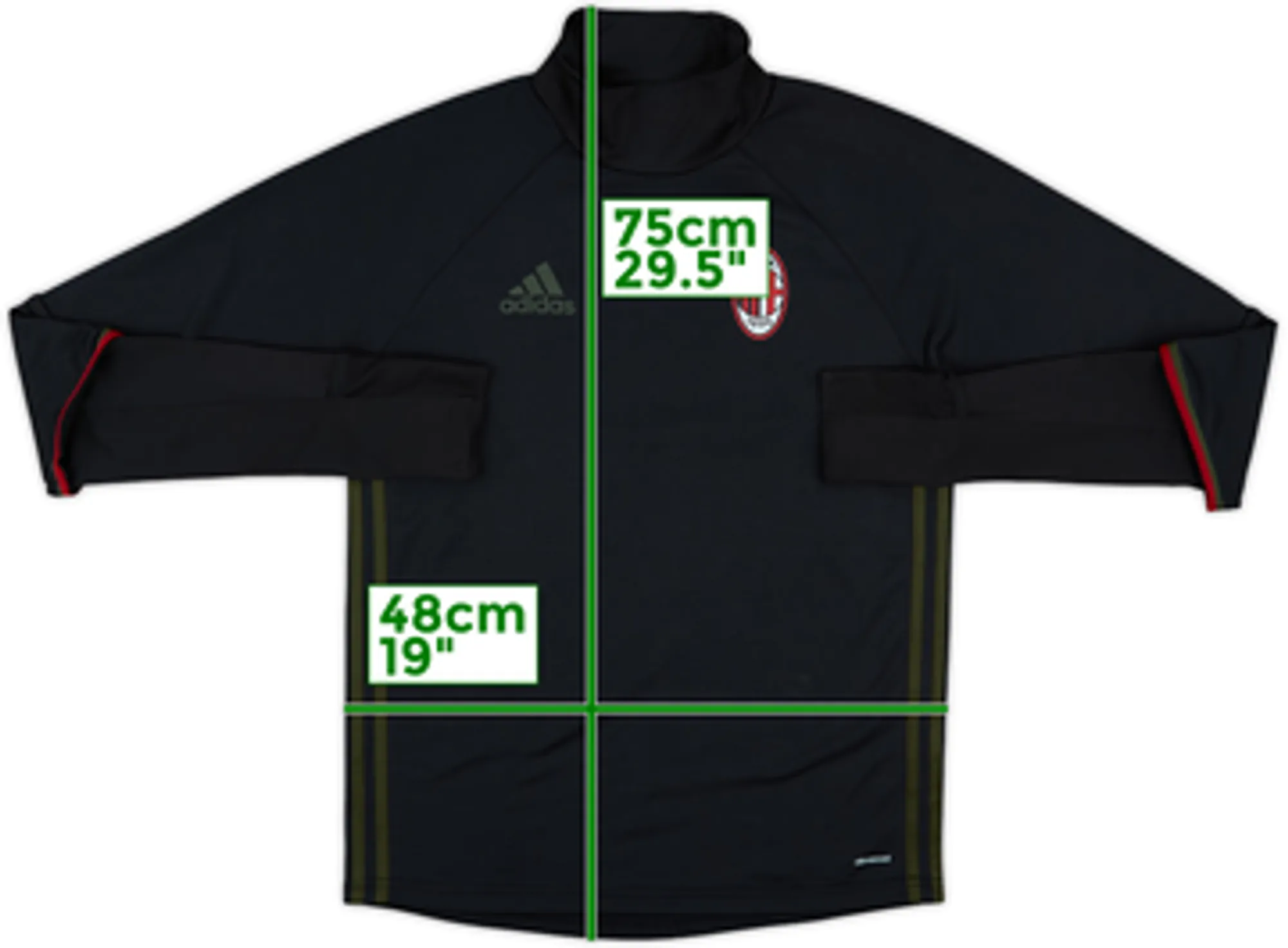 2016-17 AC Milan adidas Drill Top - 8/10 - (S)