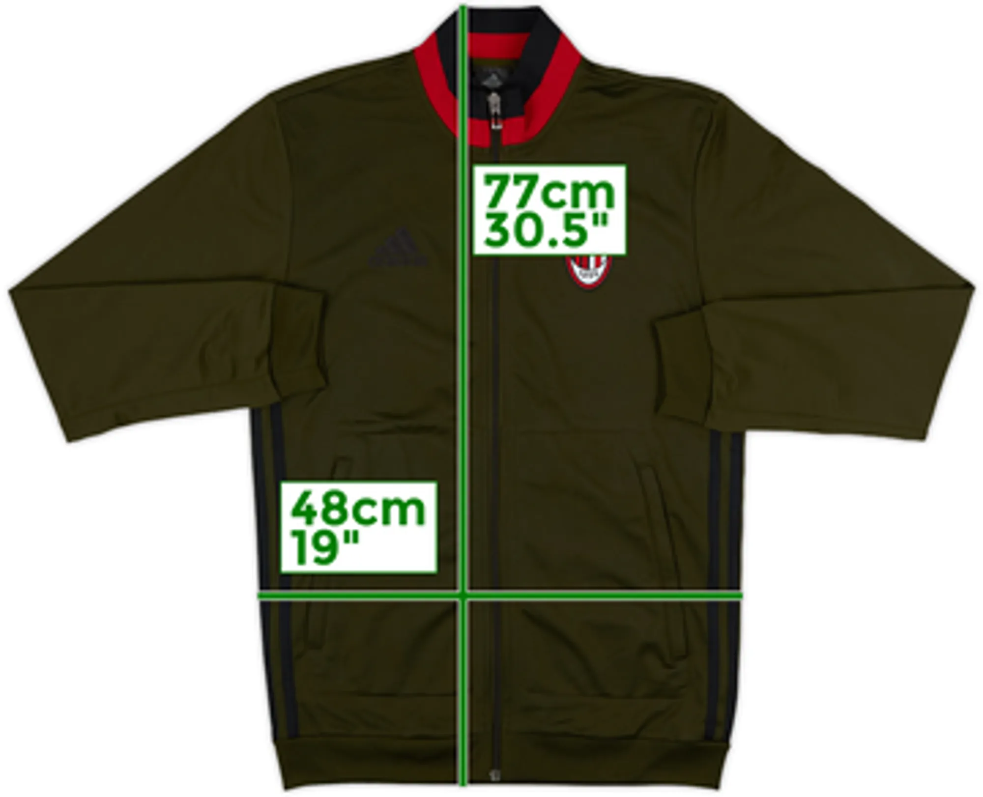 2016-17 AC Milan adidas Track Jacket - 8/10 - (M)