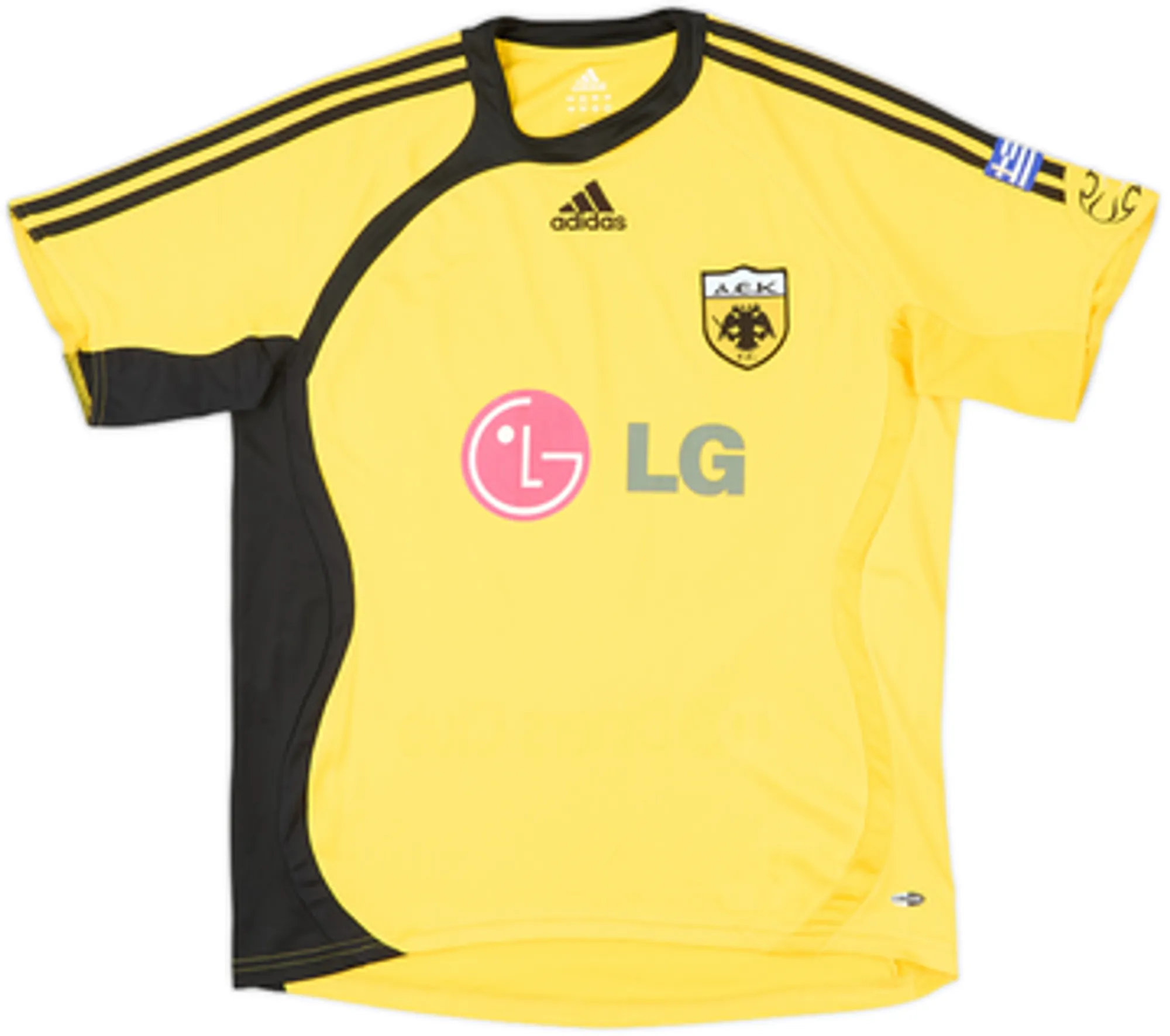 2006-07 AEK Athens Home Shirt Dellas #55 - 8/10 - (S)