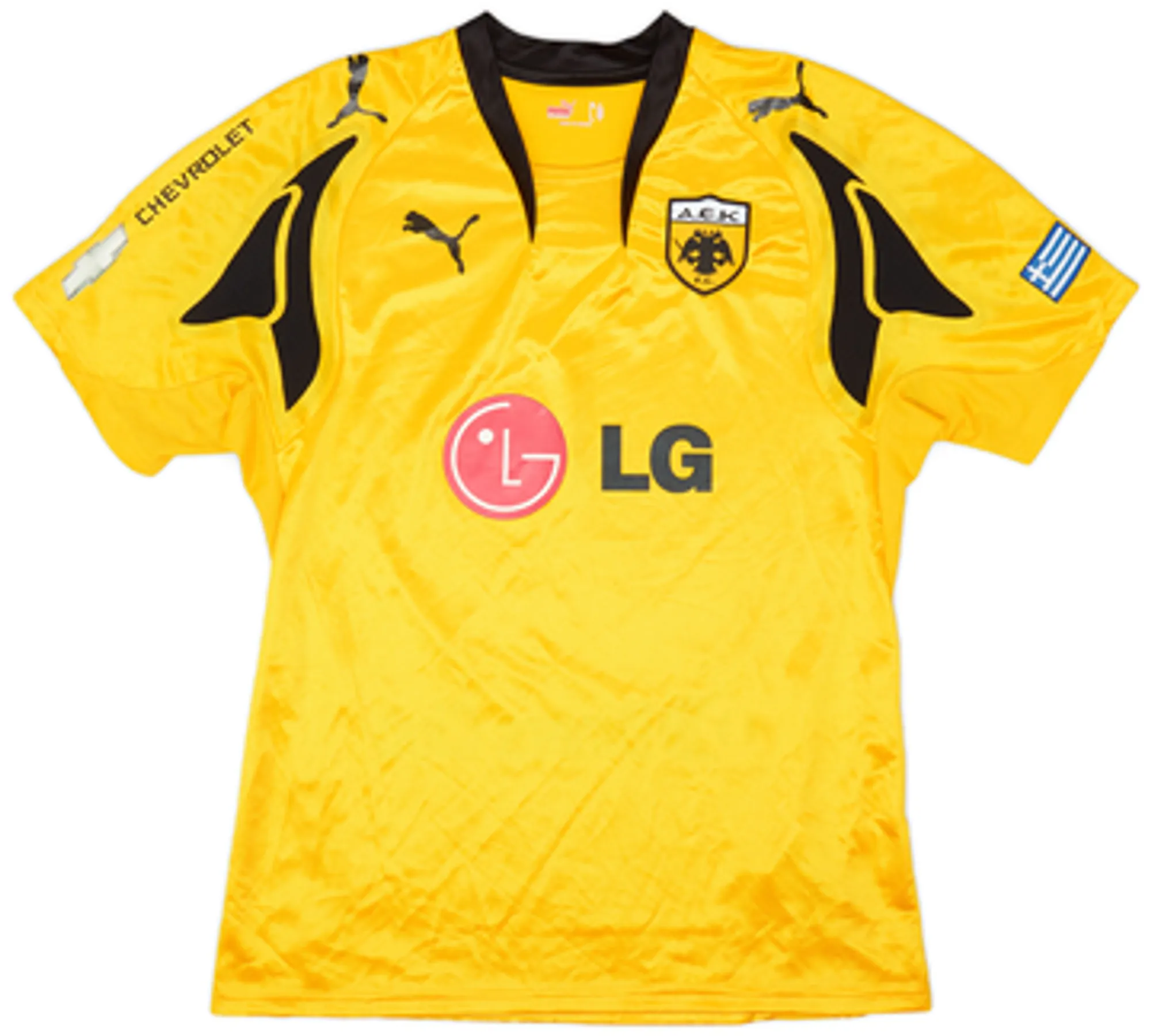 2007-08 AEK Athens Home Shirt Rivaldo #10EL