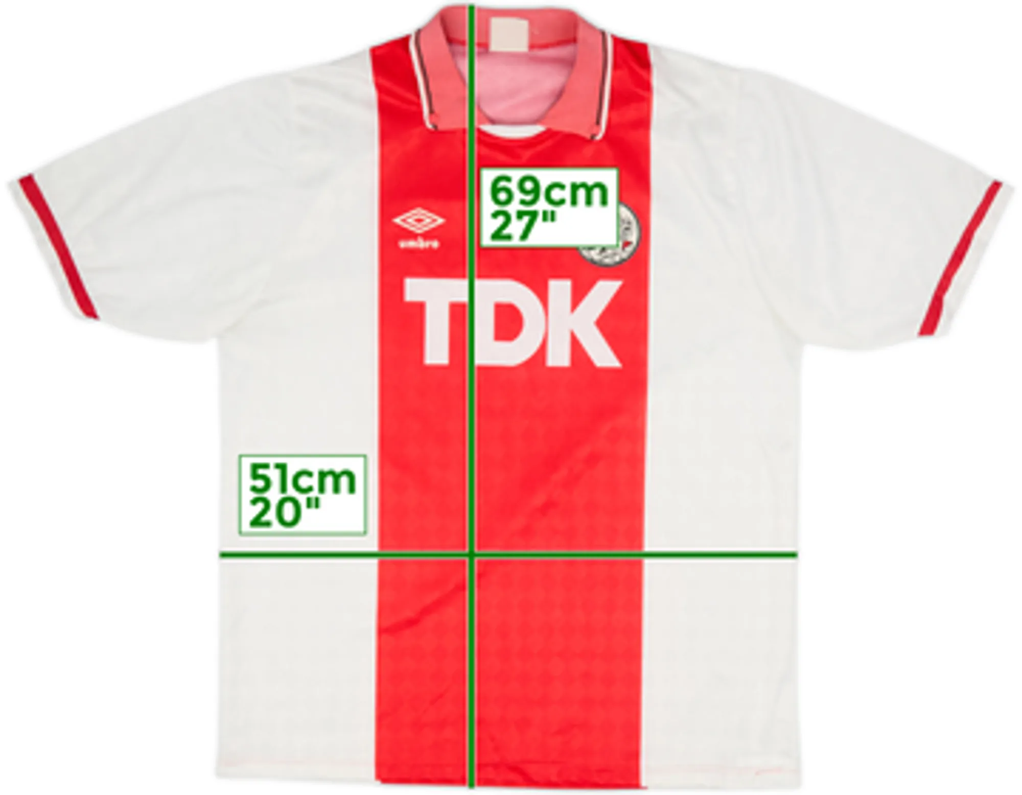 1989-91 Ajax Home Shirt - 8/10 - (L)
