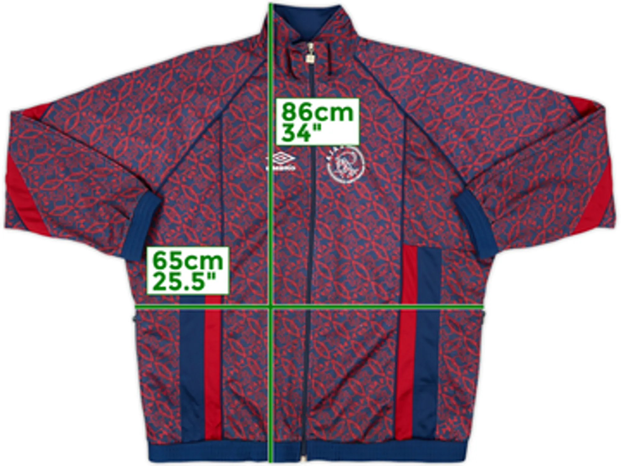 1994-95 Ajax Umbro Track Jacket - 8/10 - (XXL)