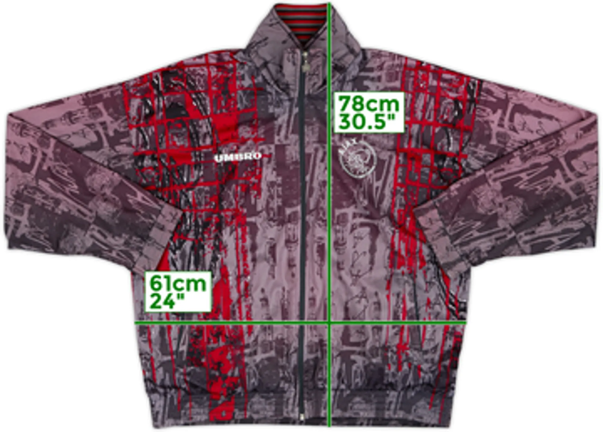 1995-96 Ajax Umbro Track Jacket - 6/10 - (XXL)