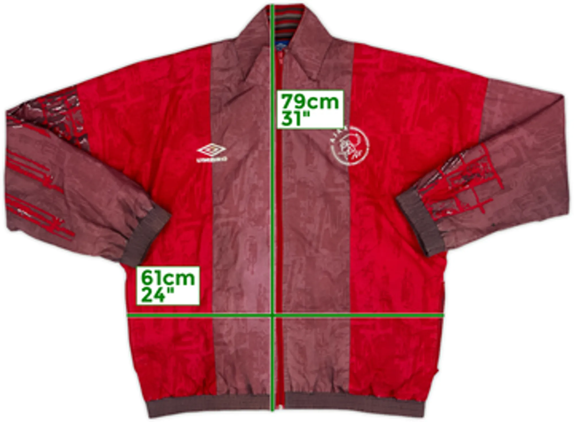 1996-97 Ajax Umbro Track Jacket - 6/10 - (XXL)