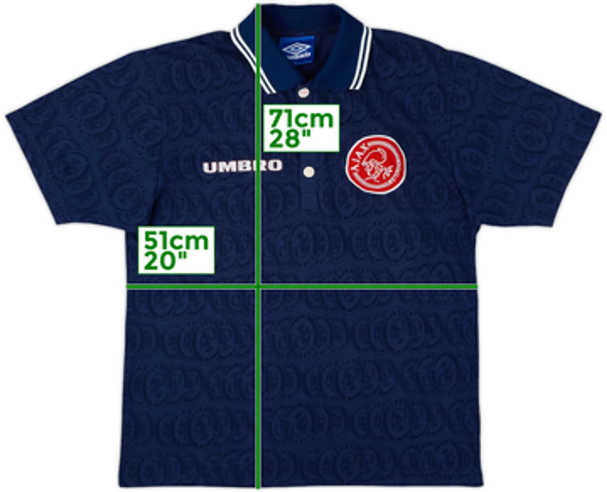 1997-98 Ajax Umbro Polo Shirt - 9/10 - (S)