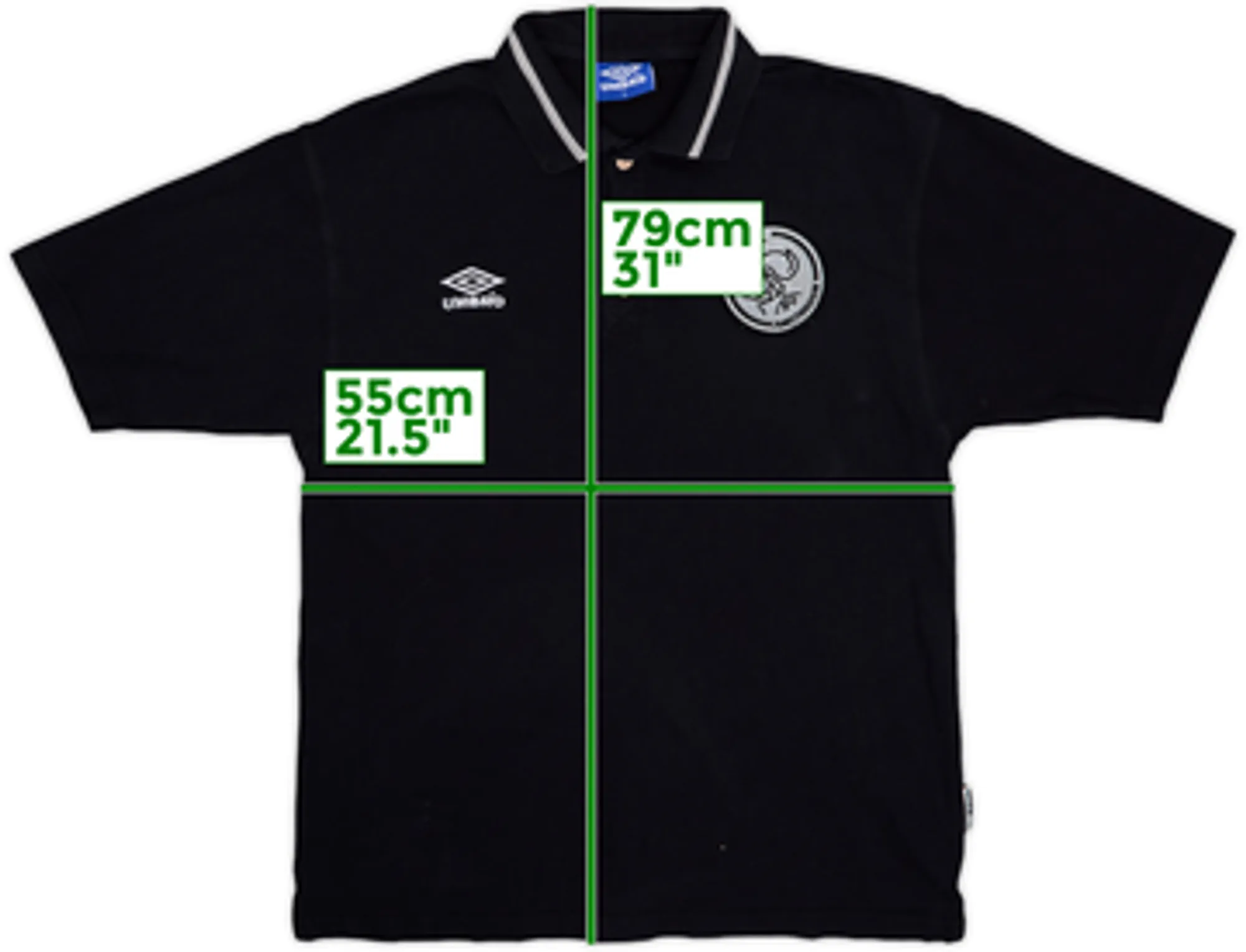 1998-99 Ajax Umbro Polo Shirt - 8/10 - (L)