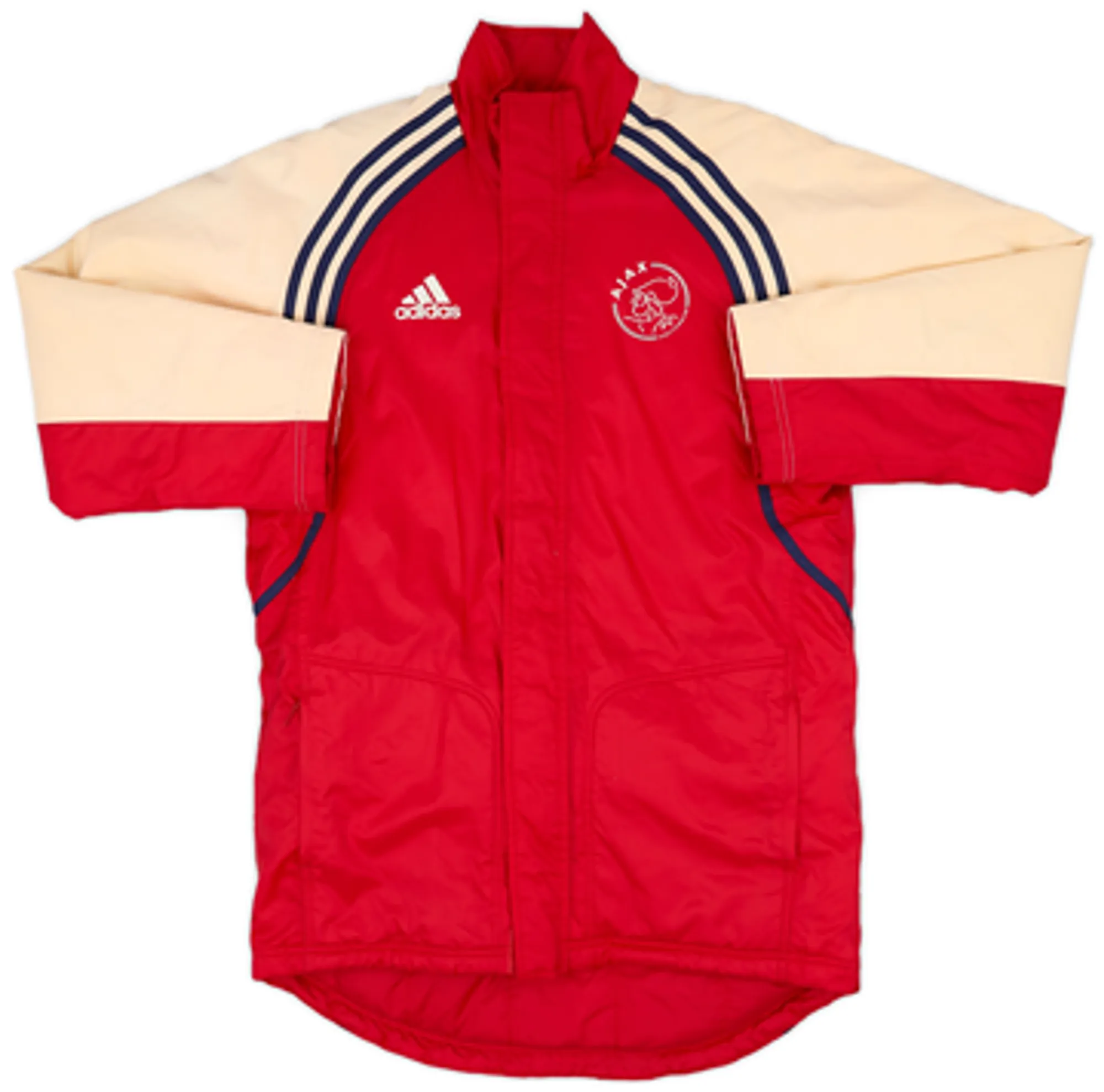 2000-01 Ajax adidas Padded Bench Coat - 7/10 - (XL.Boys)