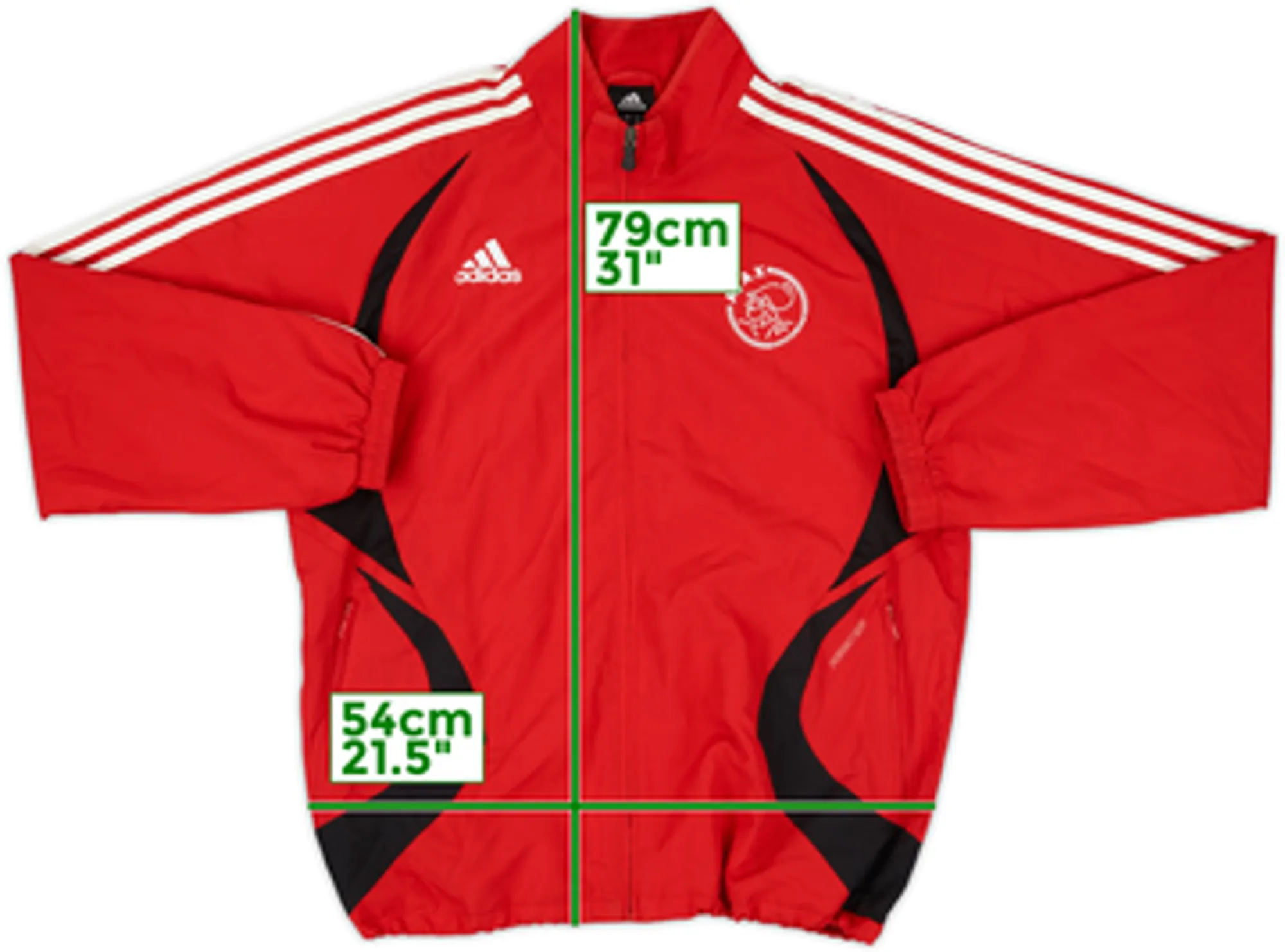 2007-08 Ajax adidas Track Jacket - 9/10 - (L)