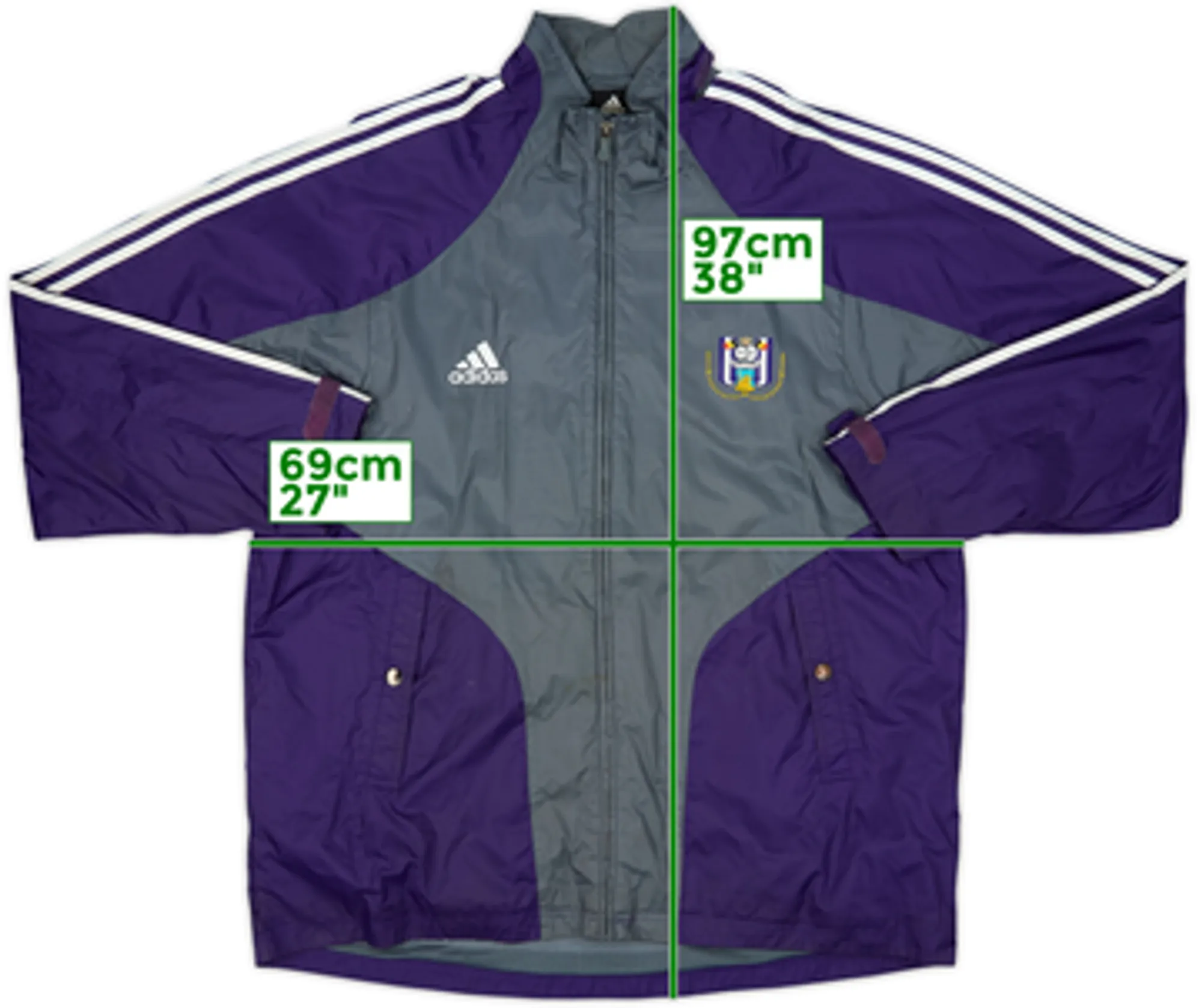 2004-05 Anderlecht adidas Track Jacket - 7/10 - (L)