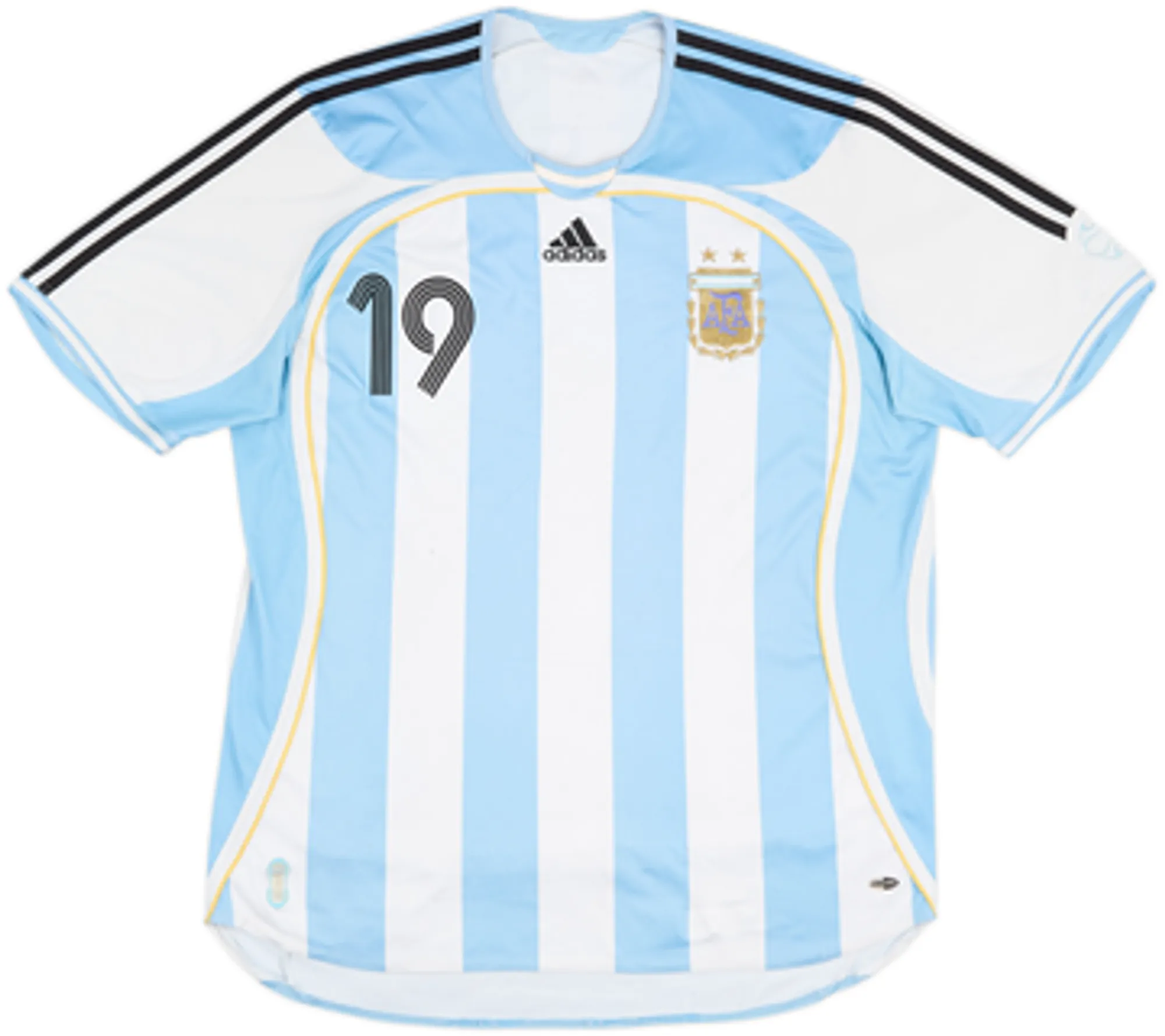 2005-07 Argentina Home Shirt Messi #19 - 5/10 - (S)