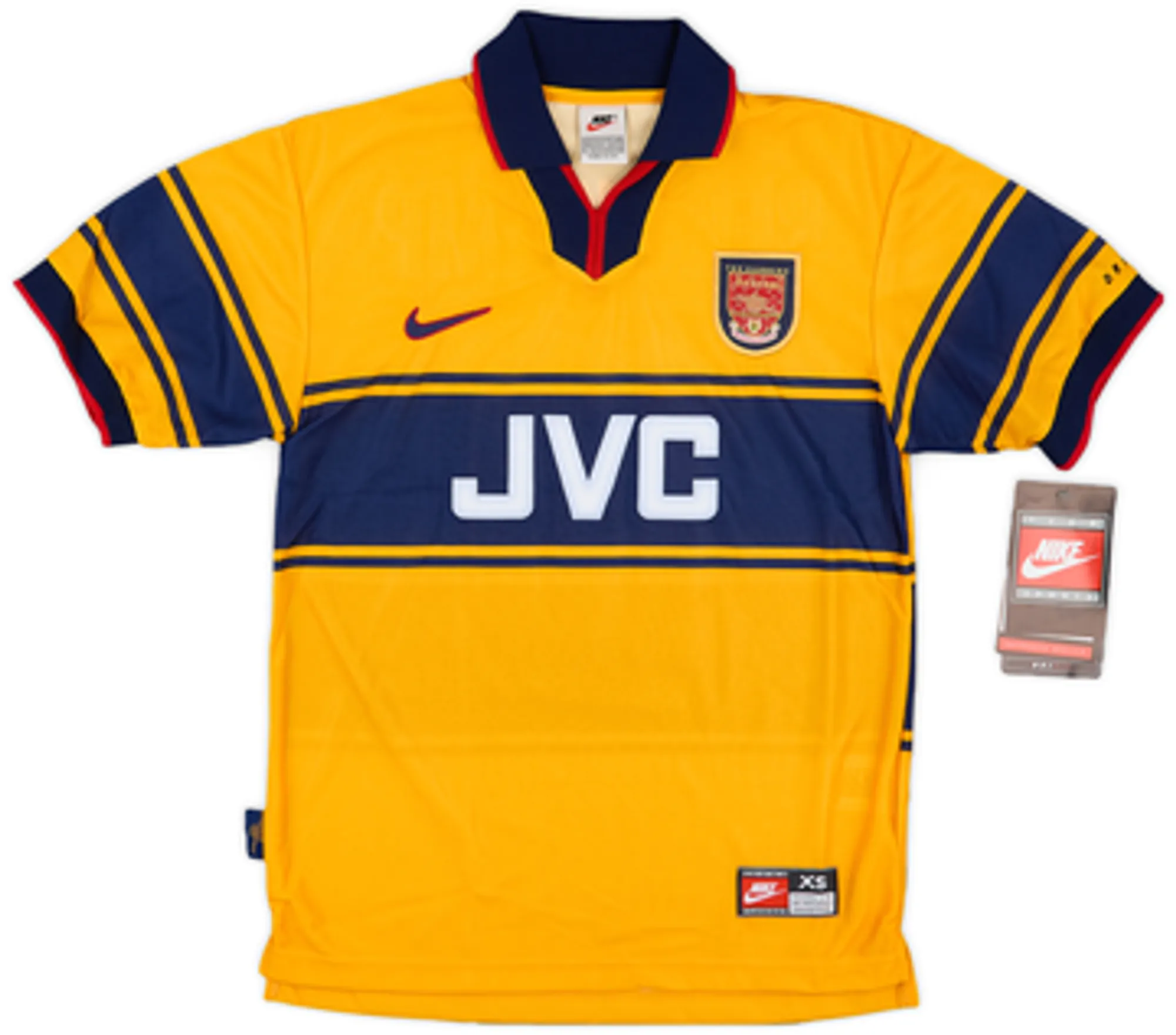 1997-99 Arsenal Away Shirt Bergkamp #10 (XS)