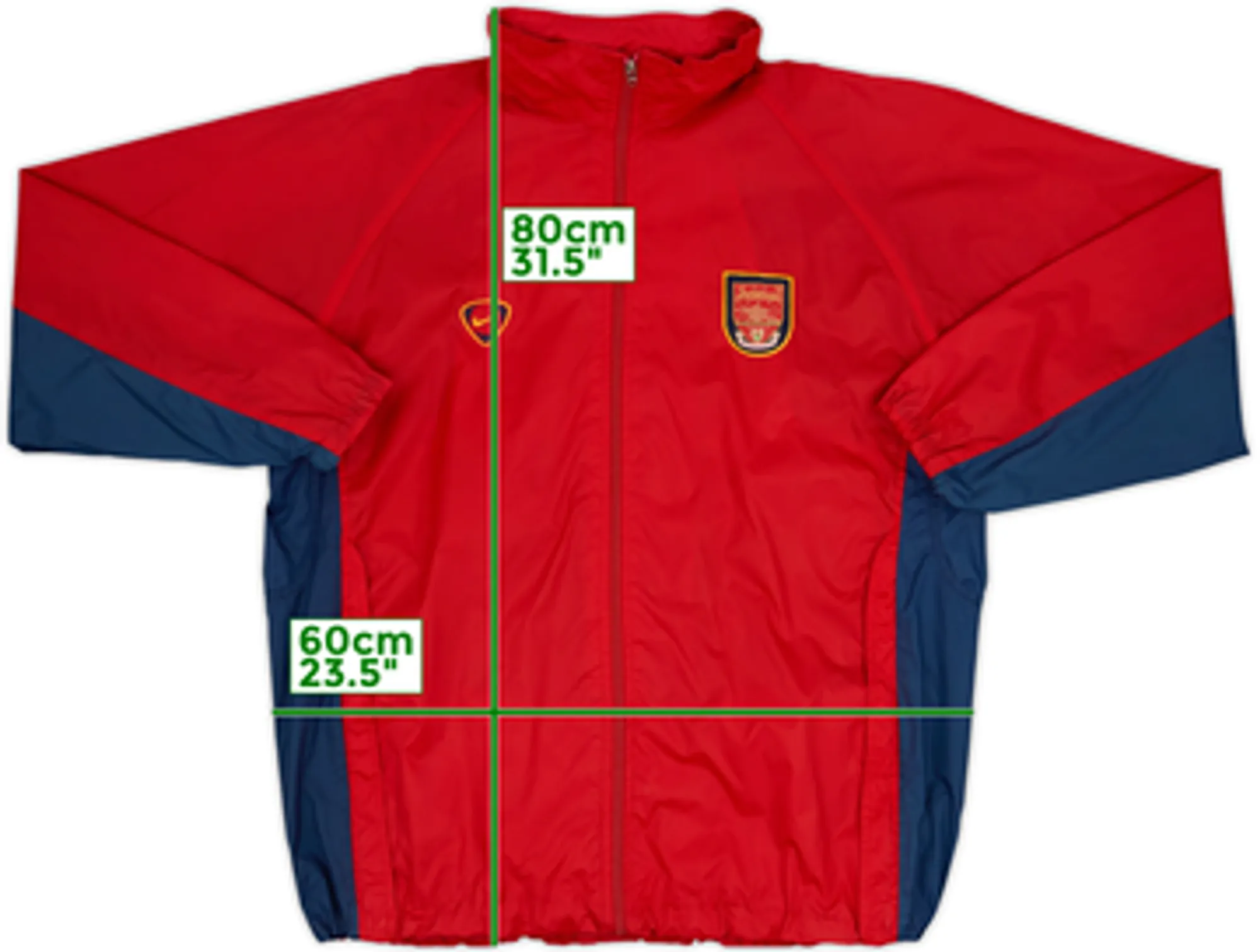 2000-01 Arsenal Nike Hooded Rain Jacket - 8/10 - (XL)