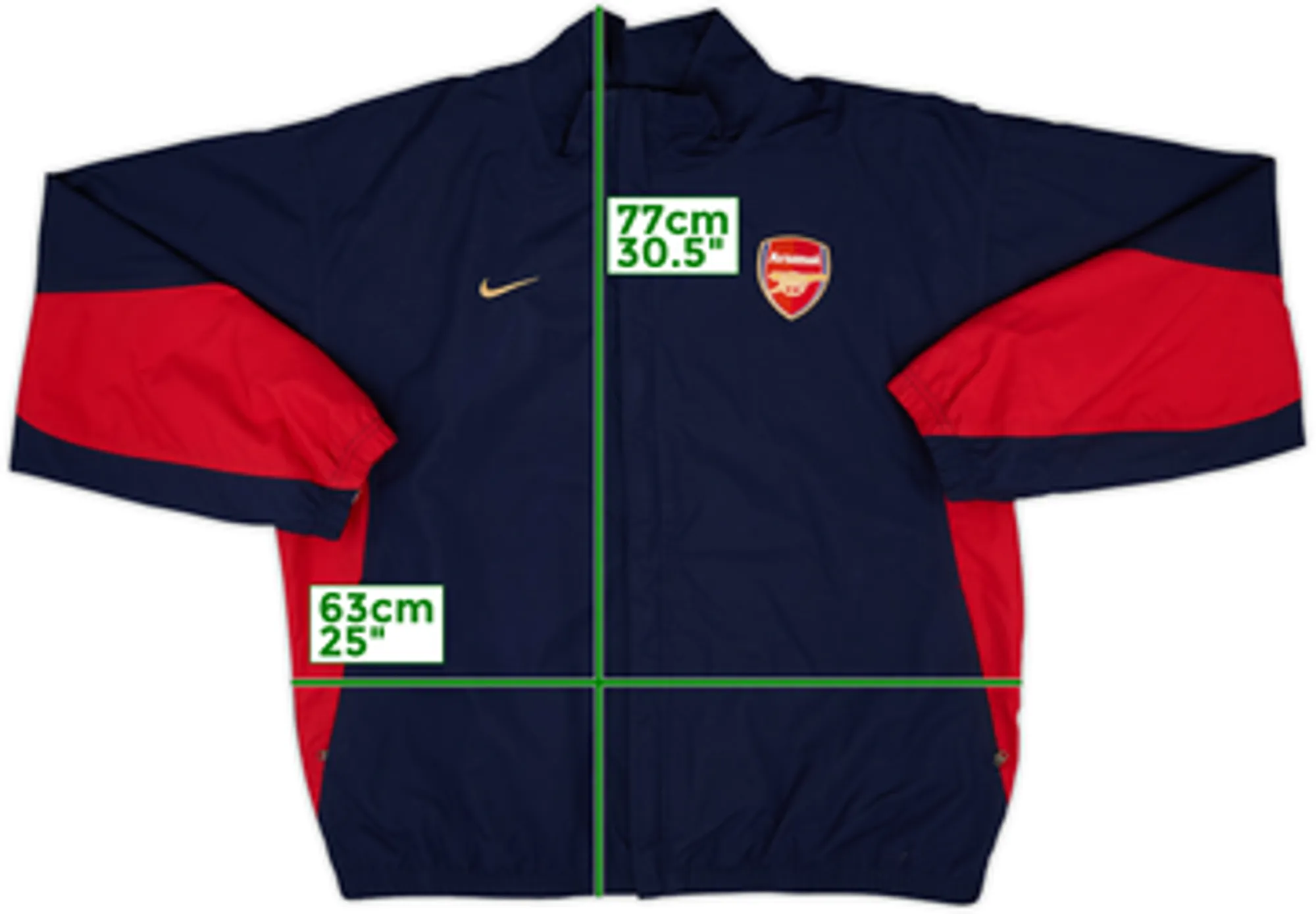 2003-04 Arsenal Nike Track Jacket - 9/10 - (XL)