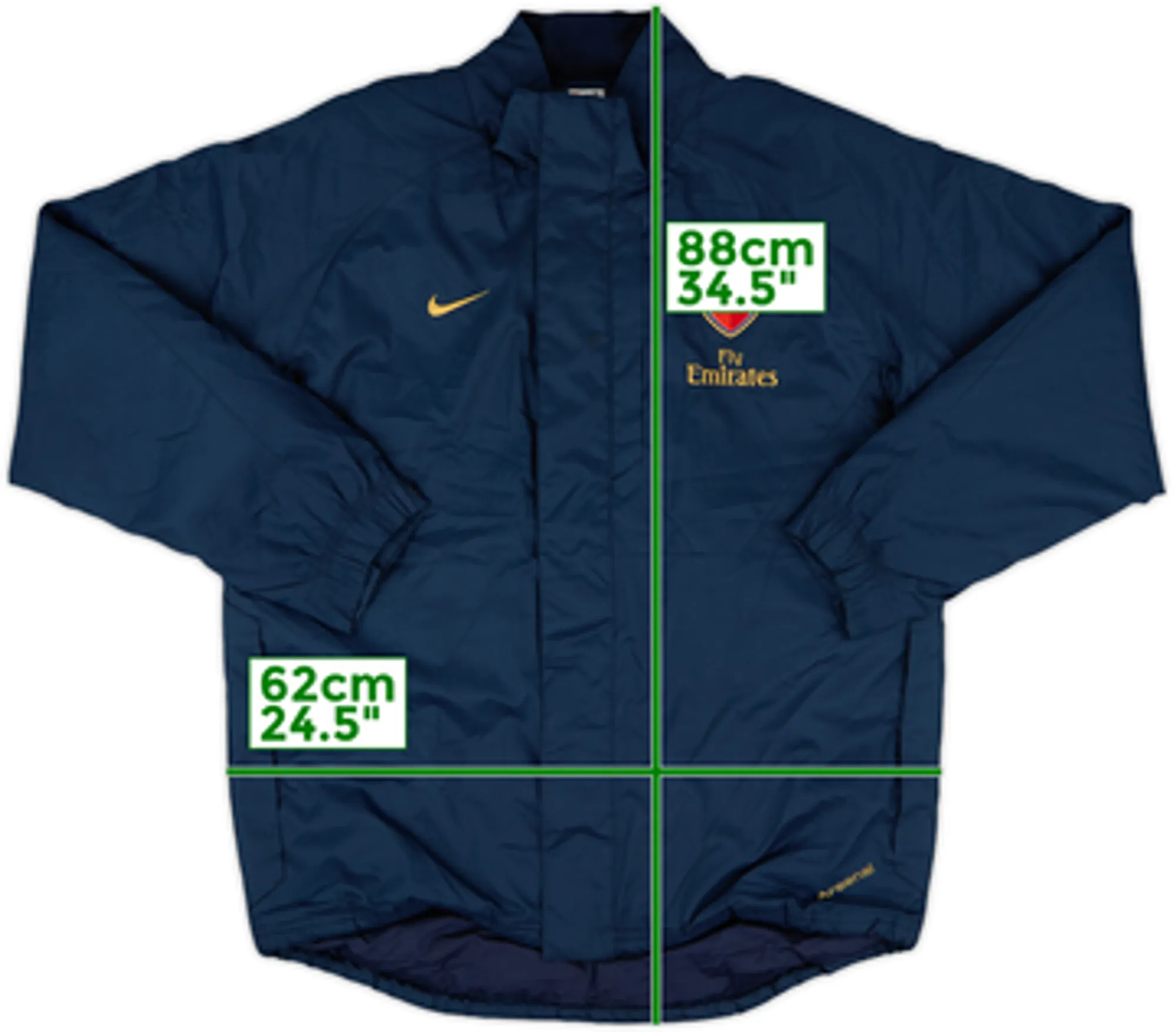 2007-08 Arsenal Nike Hooded Rain Jacket - 7/10 - (M)