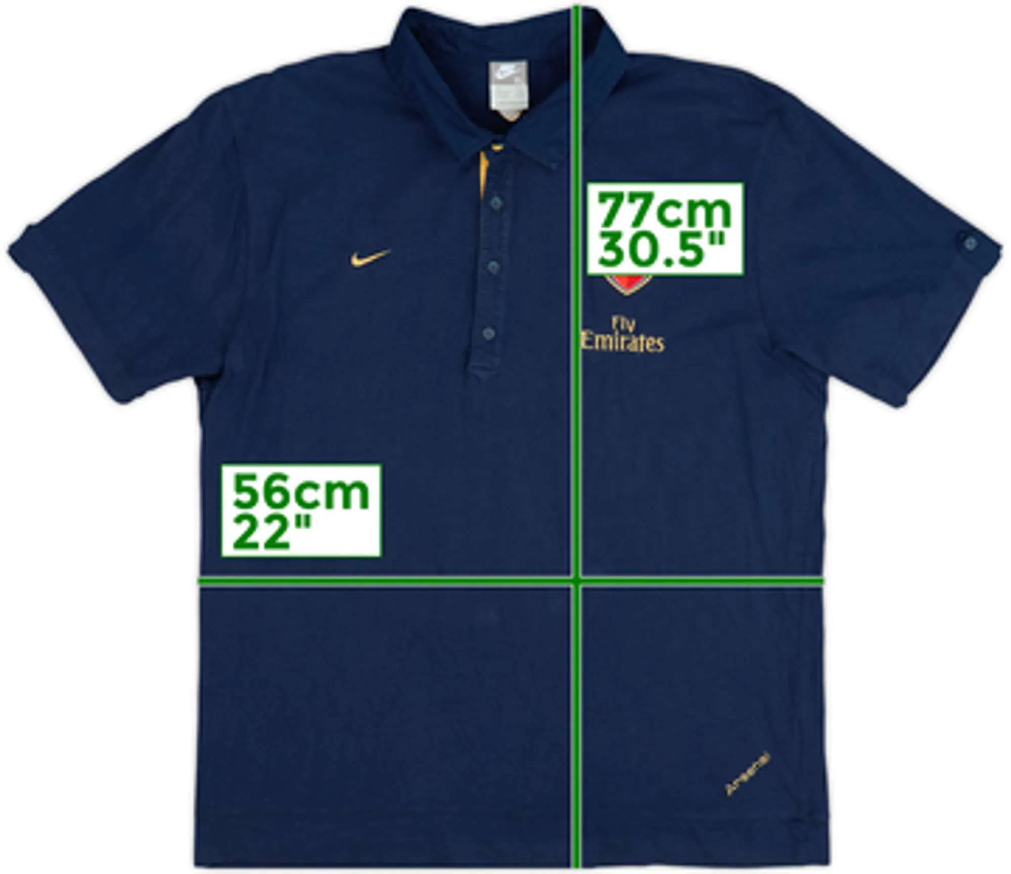 2007-08 Arsenal Nike Polo Shirt - 8/10 - (S)