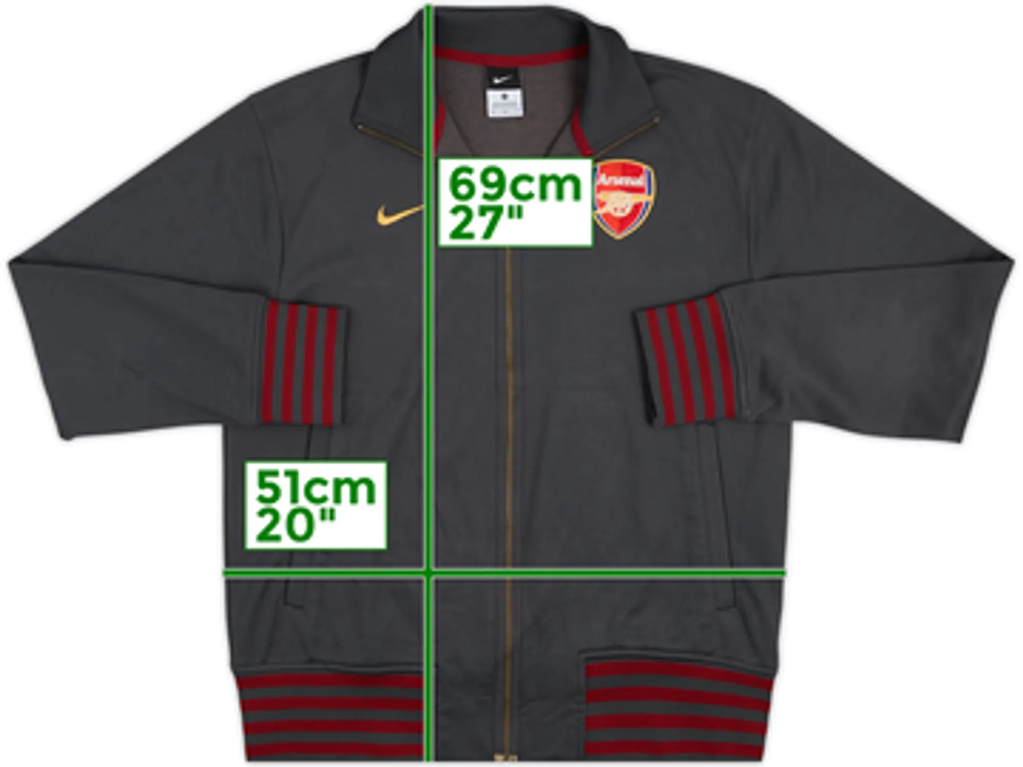 2010-11 Arsenal Nike Track Jacket - 9/10 - (XL)
