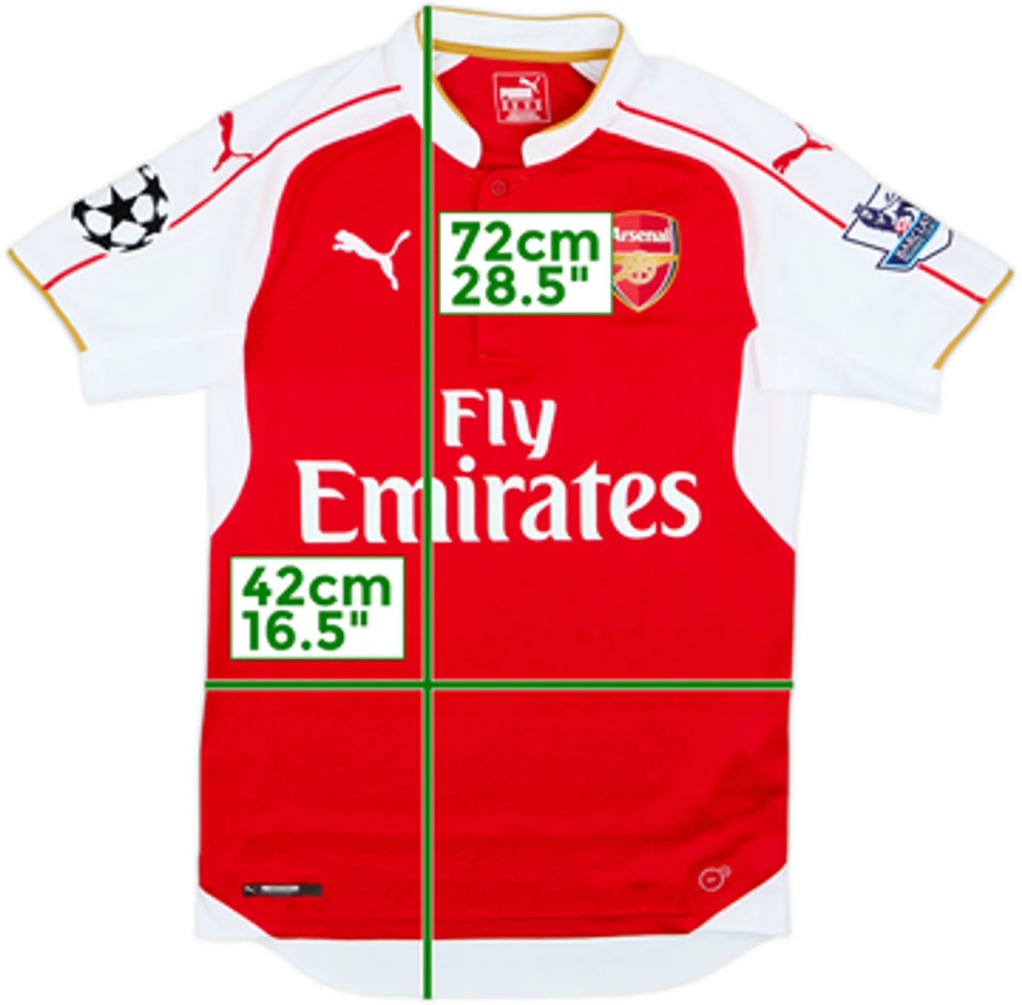 2015-16 Arsenal Home Shirt - 8/10 - (S.Boys)