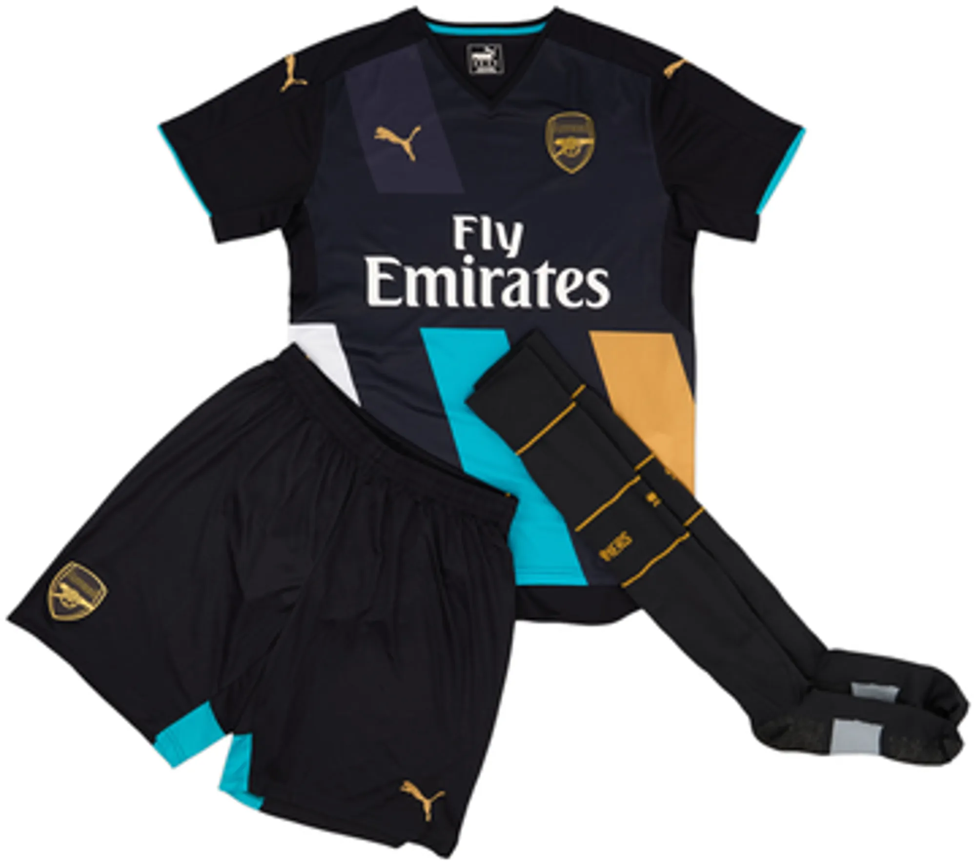 2015-16 Arsenal Third Full Kit - 9/10 - (M)