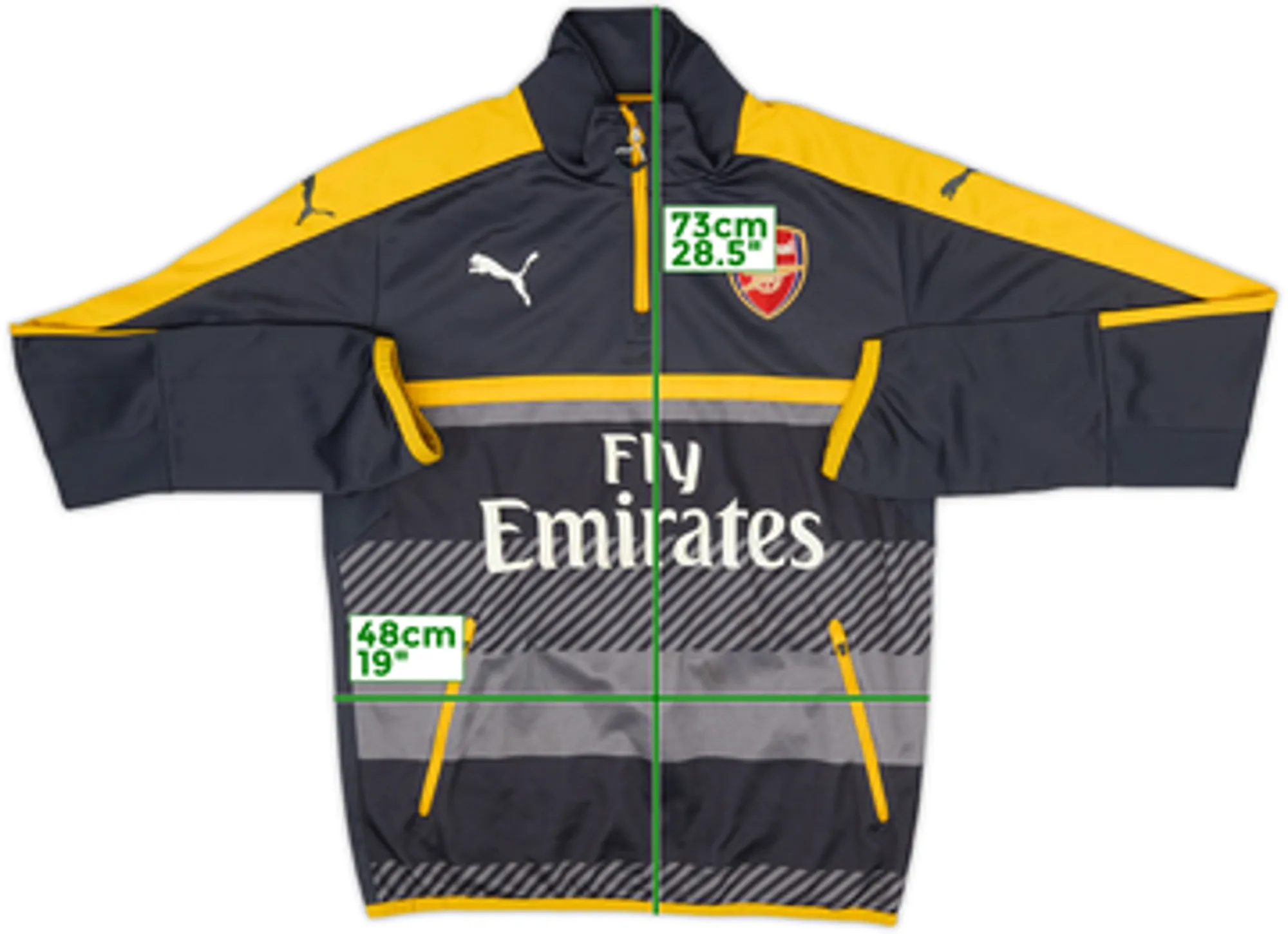 2016-17 Arsenal Puma 1/4 Zip Drill Top - 7/10 - (M)