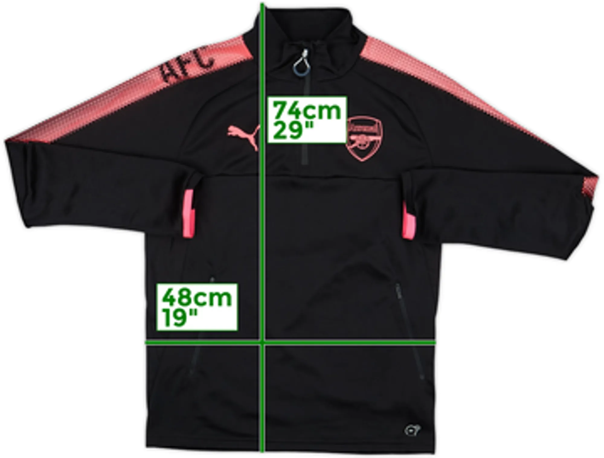 2017-18 Arsenal Puma 1/4 Zip Drill Top - 10/10 - (S)
