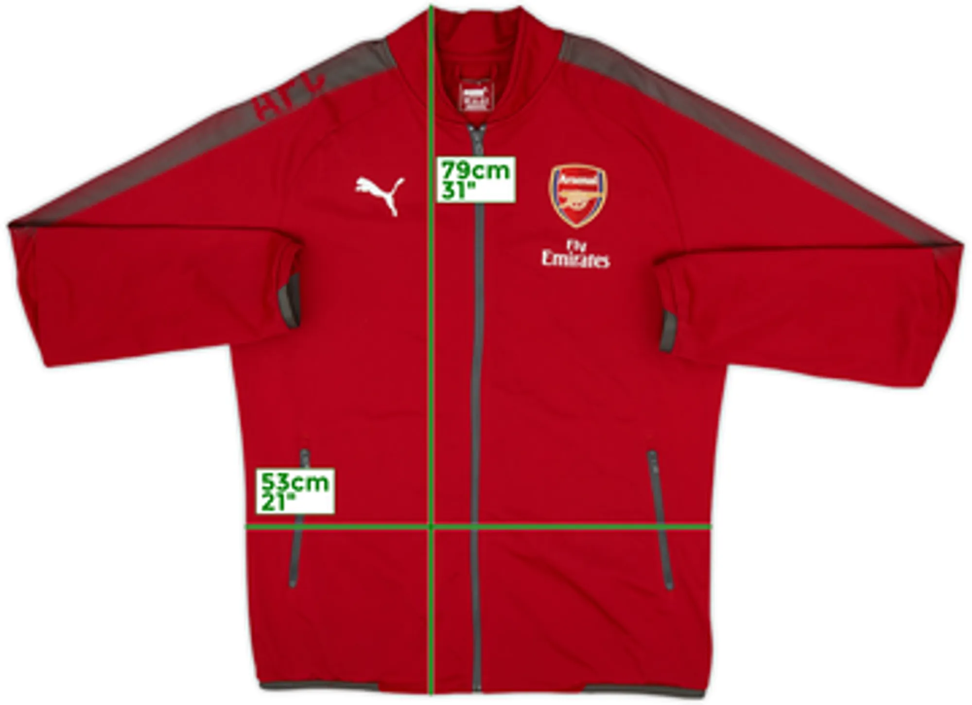 2017-18 Arsenal Puma Track Jacket - 10/10 - (XL)