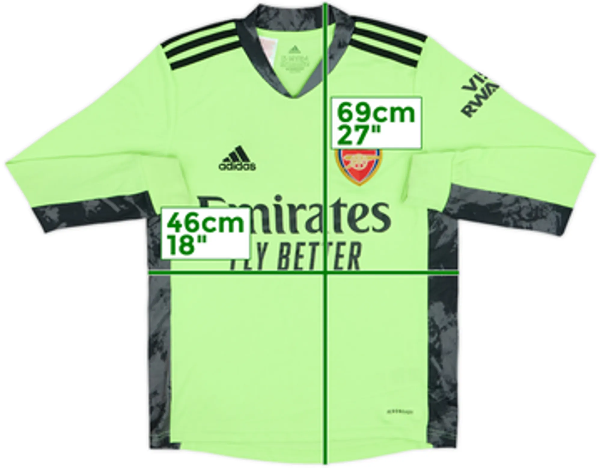 2020-21 Arsenal GK Shirt - 8/10 - (L.Boys)