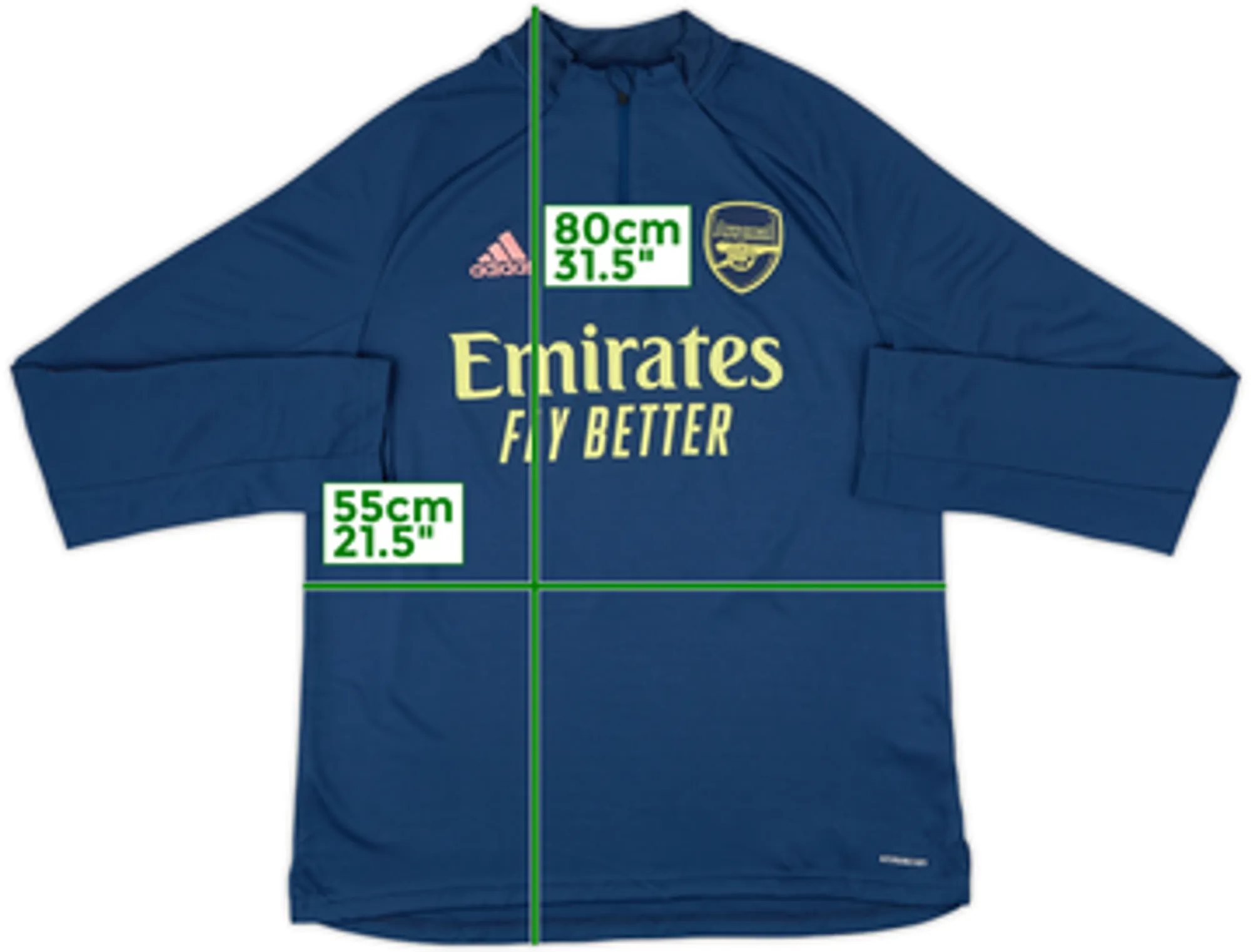 2020-21 Arsenal adidas 1/4 Zip Training Top - 8/10 - (XL)