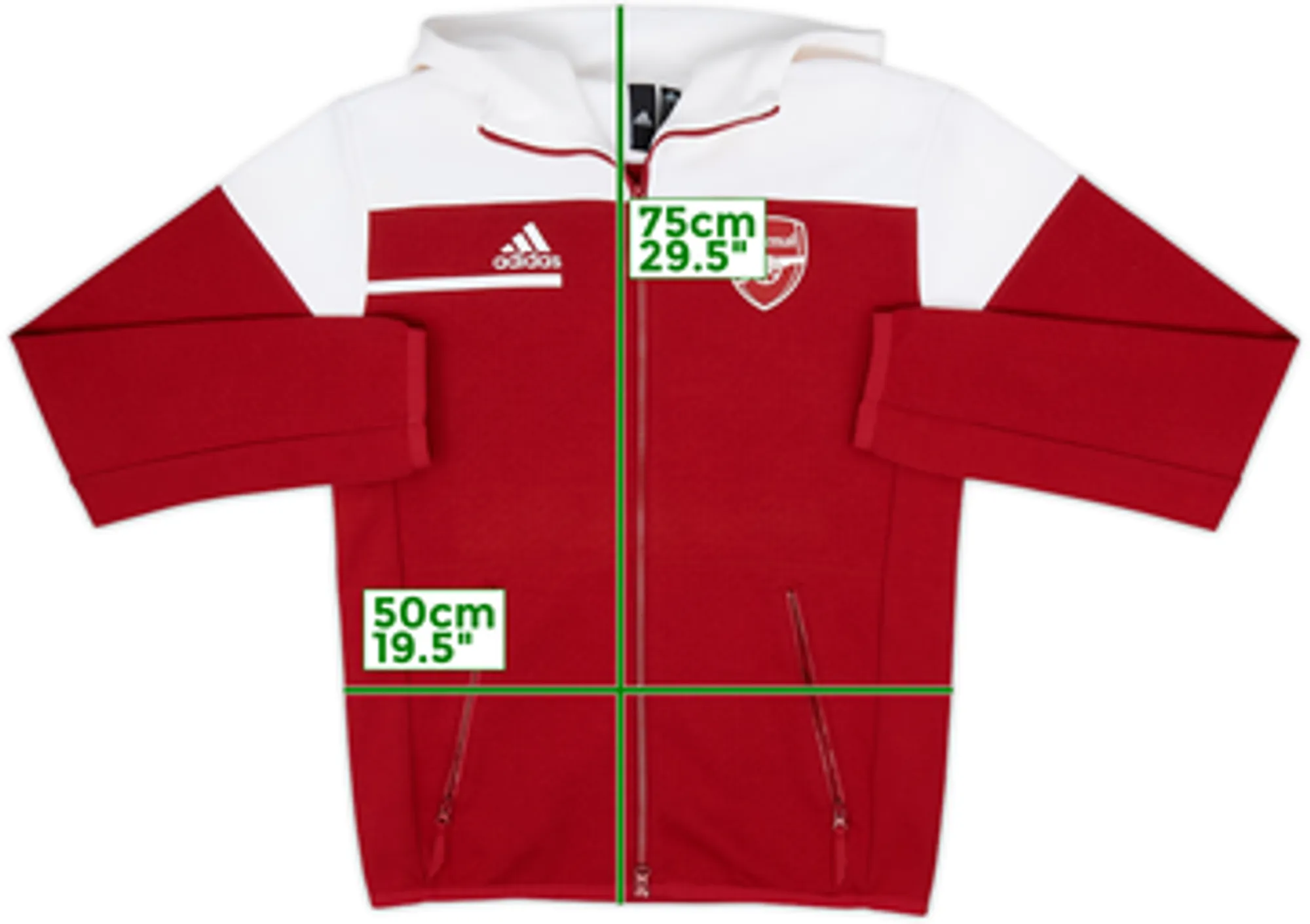2020-21 Arsenal adidas Hooded Track Jacket - 10/10 - (S)