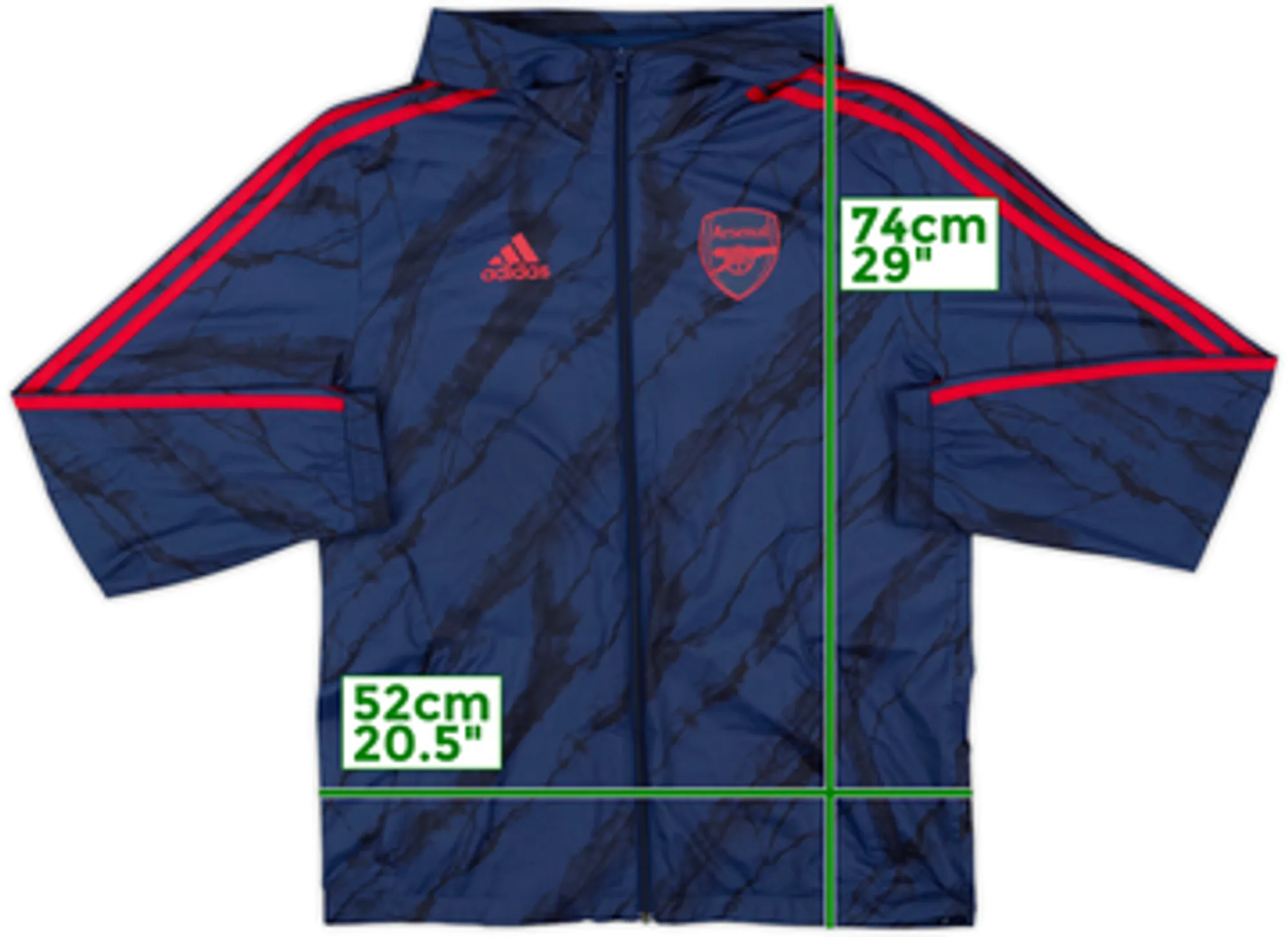 2020-21 Arsenal adidas Hooded Track Jacket - 8/10 - (S)