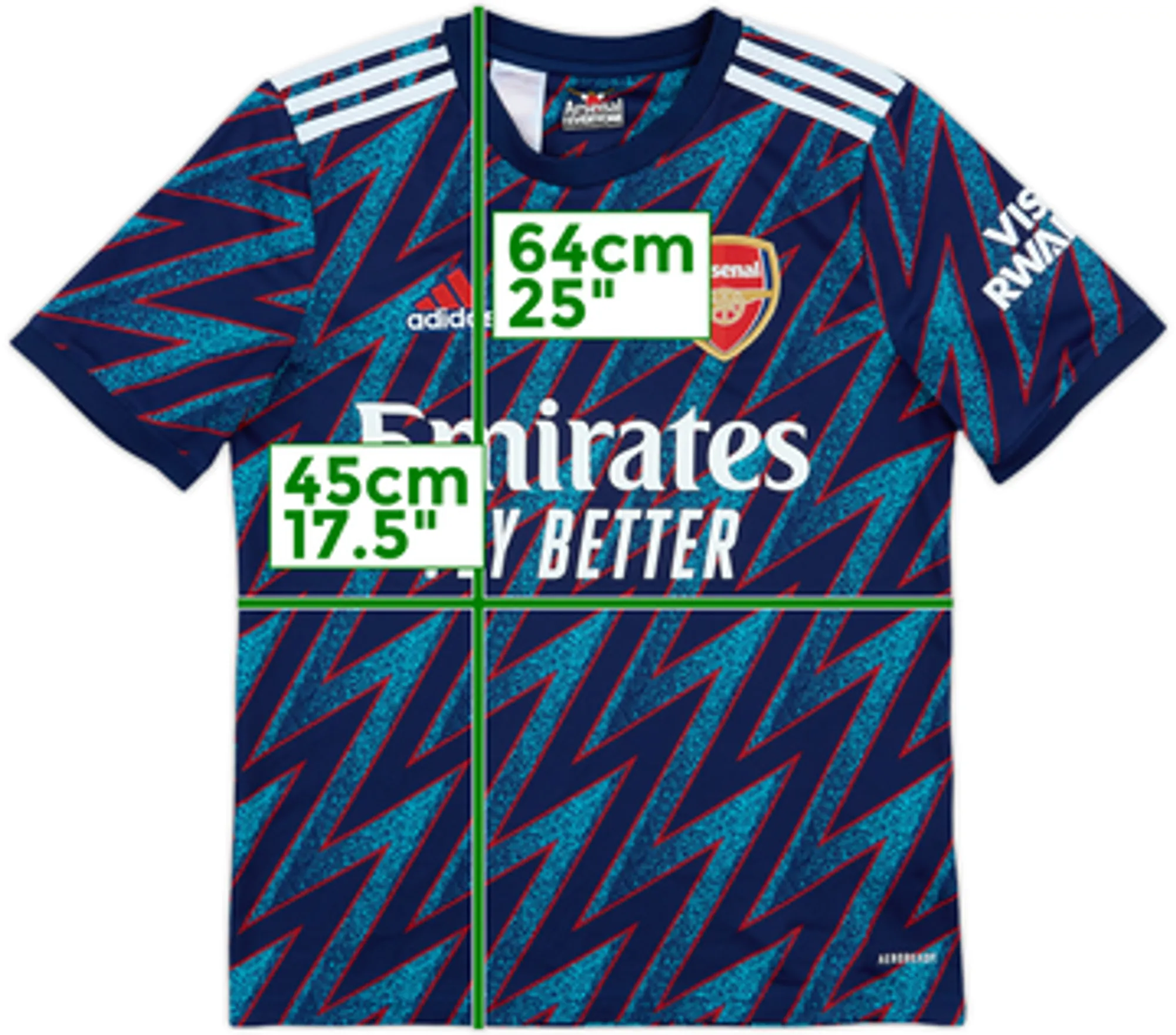 2021-22 Arsenal Third Shirt - 10/10 - (XL.Boys)