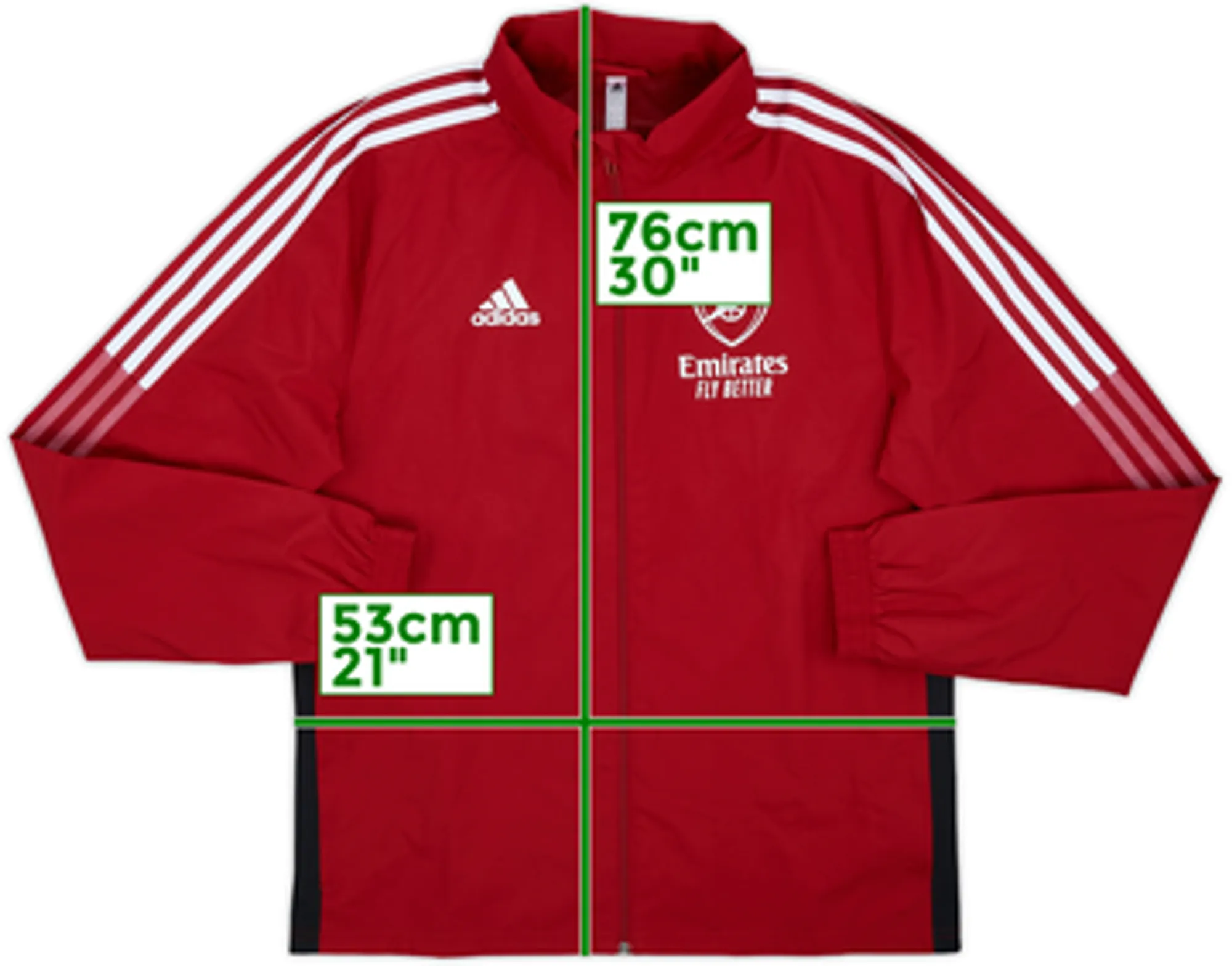 2021-22 Arsenal adidas Hooded Rain Jacket - 10/10 - (S)