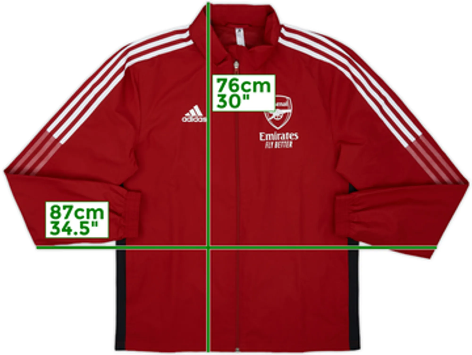 2021-22 Arsenal adidas Hooded Track Jacket - 10/10 - (S)