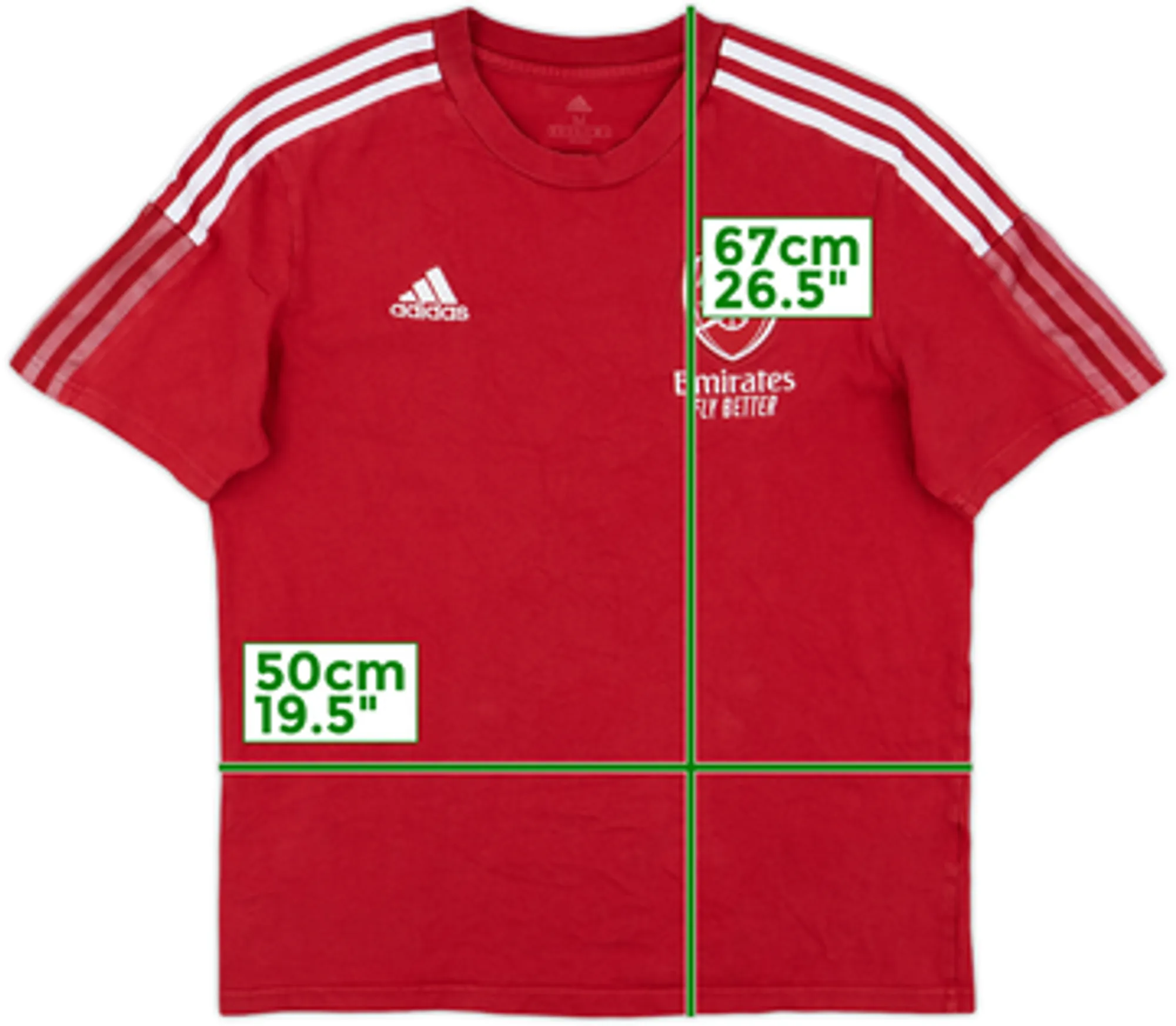 2021-22 Arsenal adidas Cotton Tee - 8/10 - (M)
