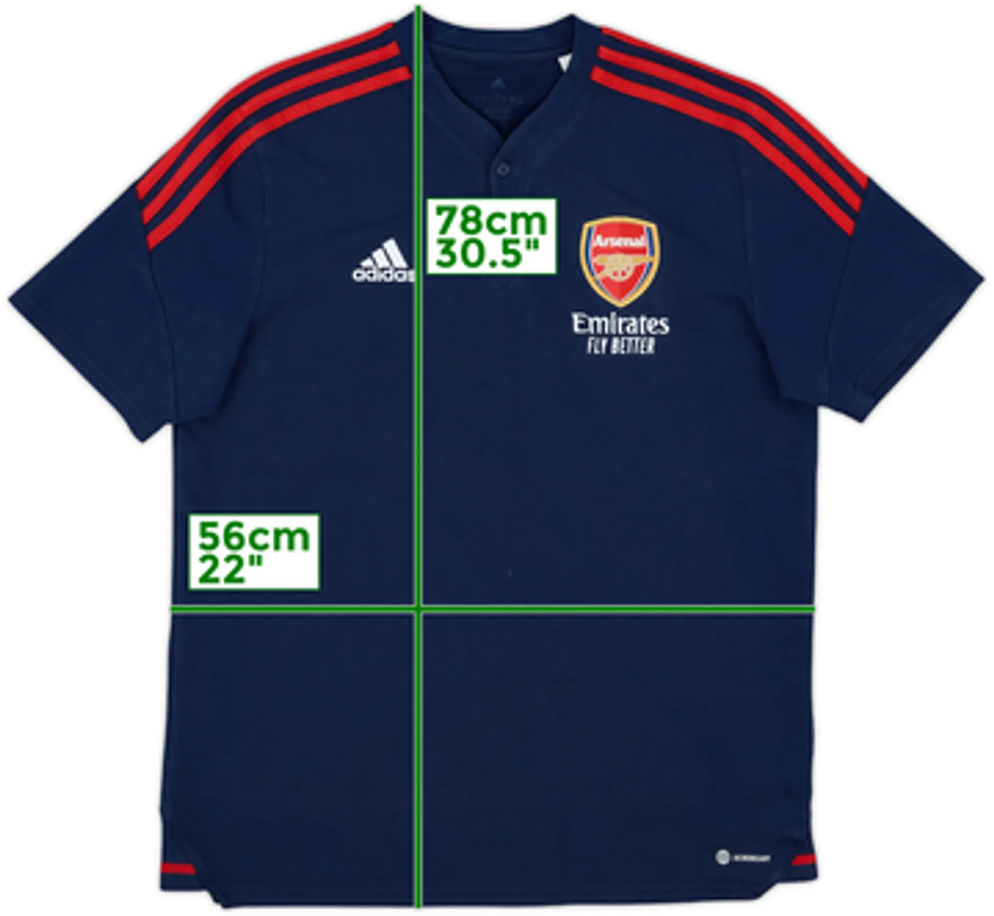 2022-23 Arsenal adidas Polo Shirt - 8/10 - (L)
