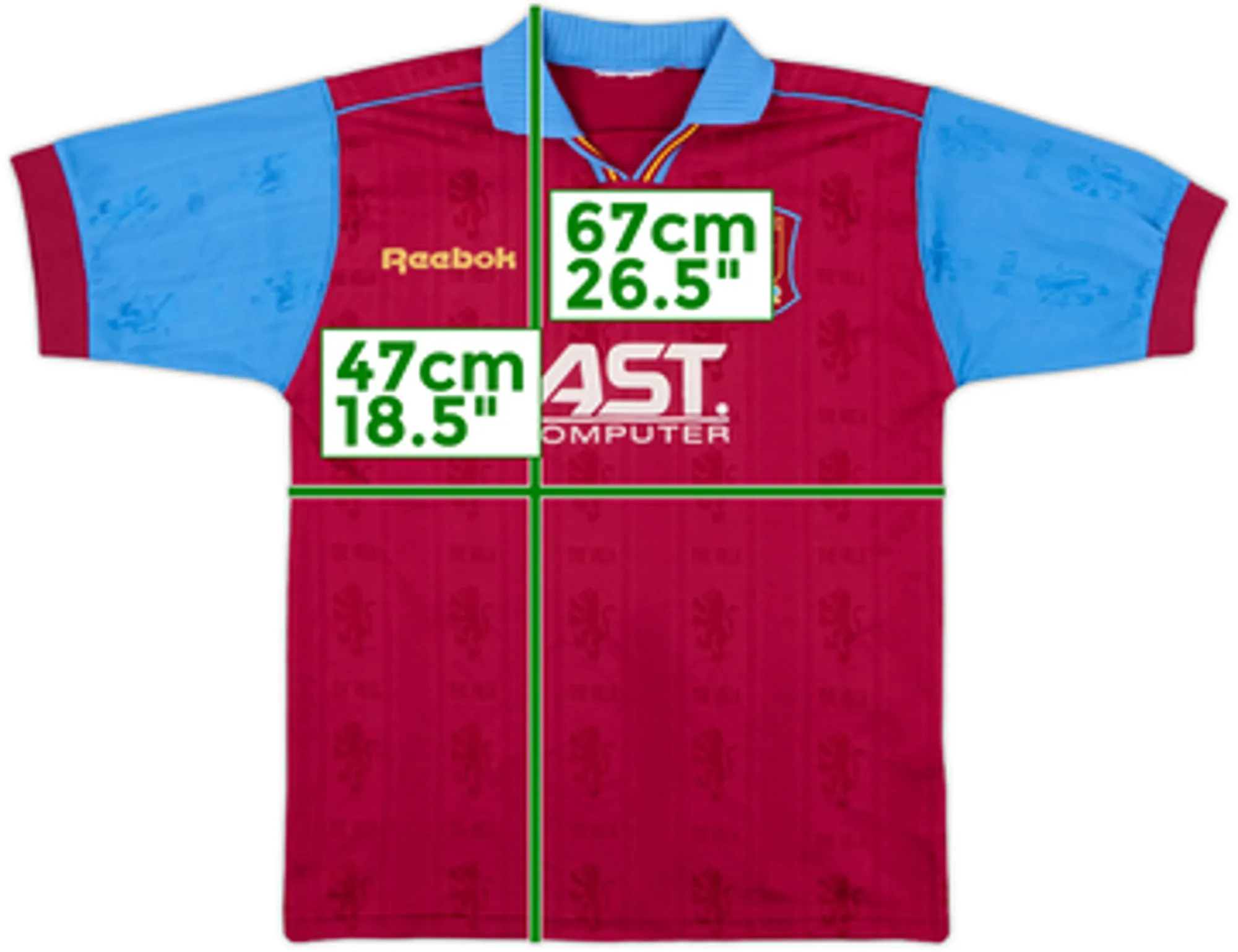 1995-97 Aston Villa Home Shirt - 6/10 - (S)