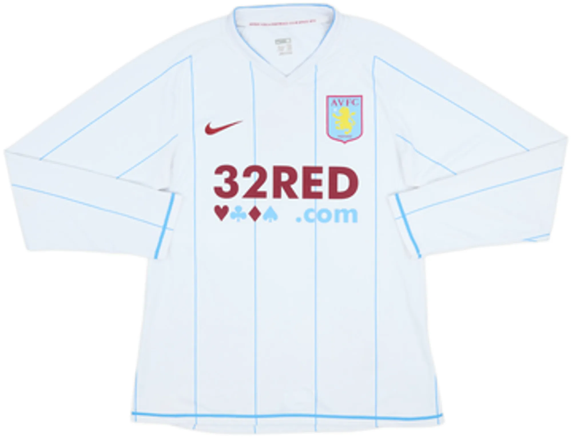 2007-08 Aston Villa Player Issue Away L/S Shirt Carew #10 - 7/10 - (M)
