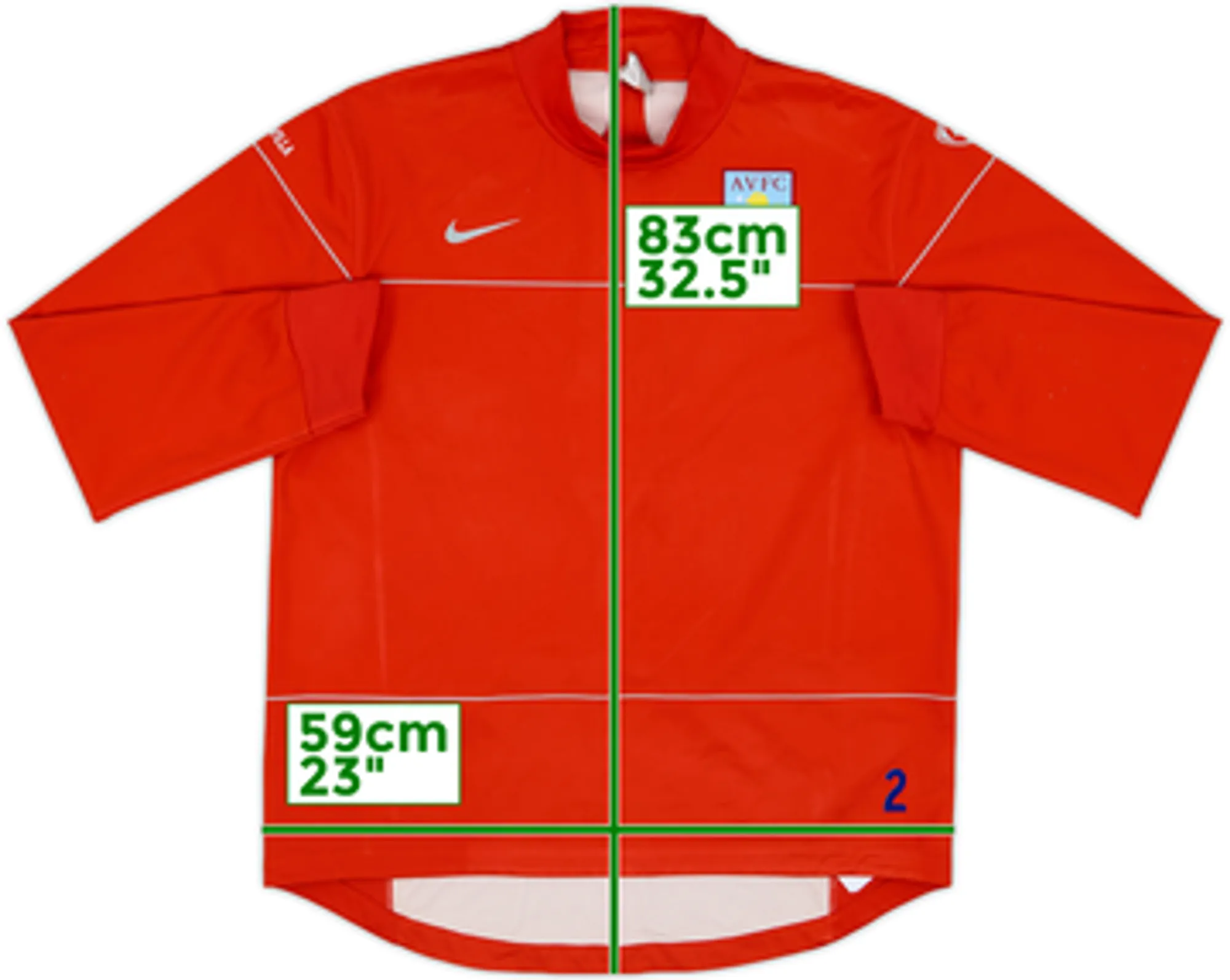 2008-09 Aston Villa Player Issue Nike Sweat Top #2 - 8/10 - (L)