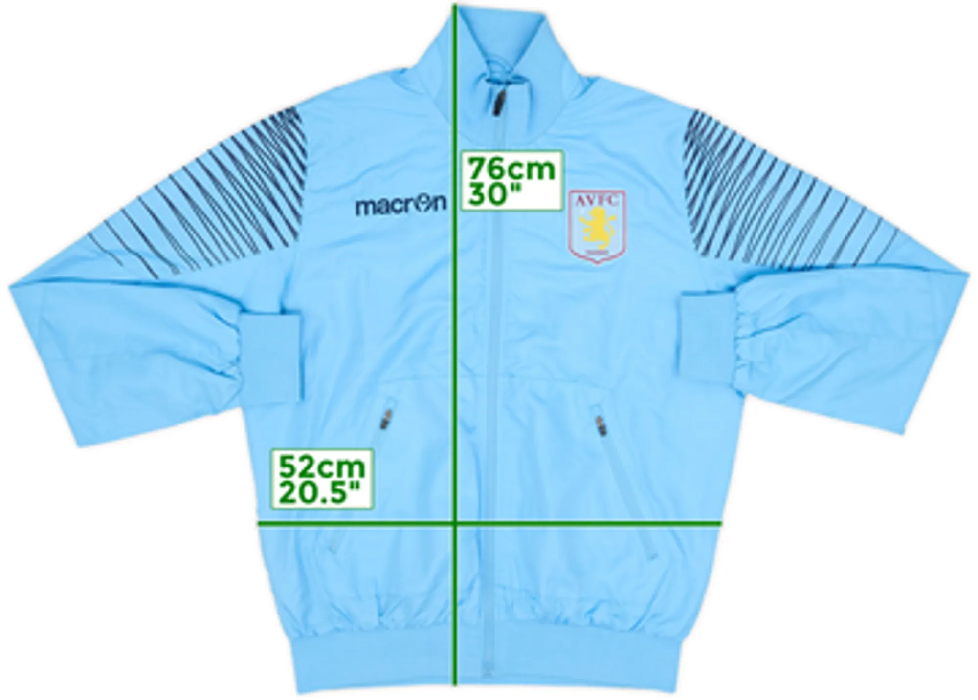 2014-15 Aston Villa Macron Track Jacket - 9/10 - (M)