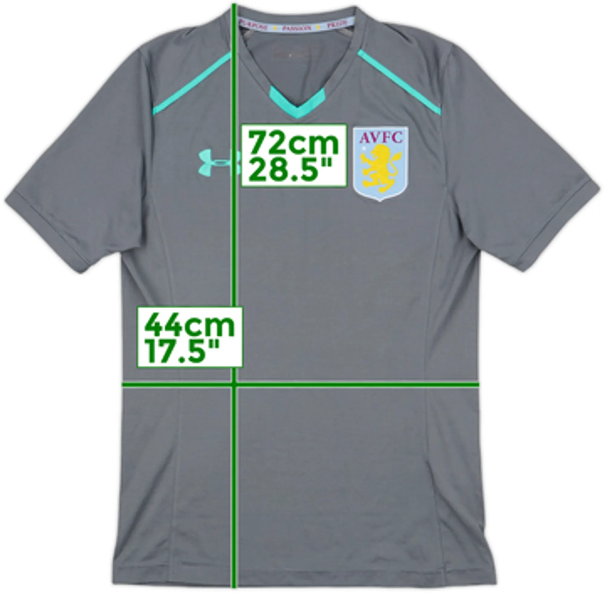 2017-18 Aston Villa Under Armour Training Shirt - 8/10 - (S)