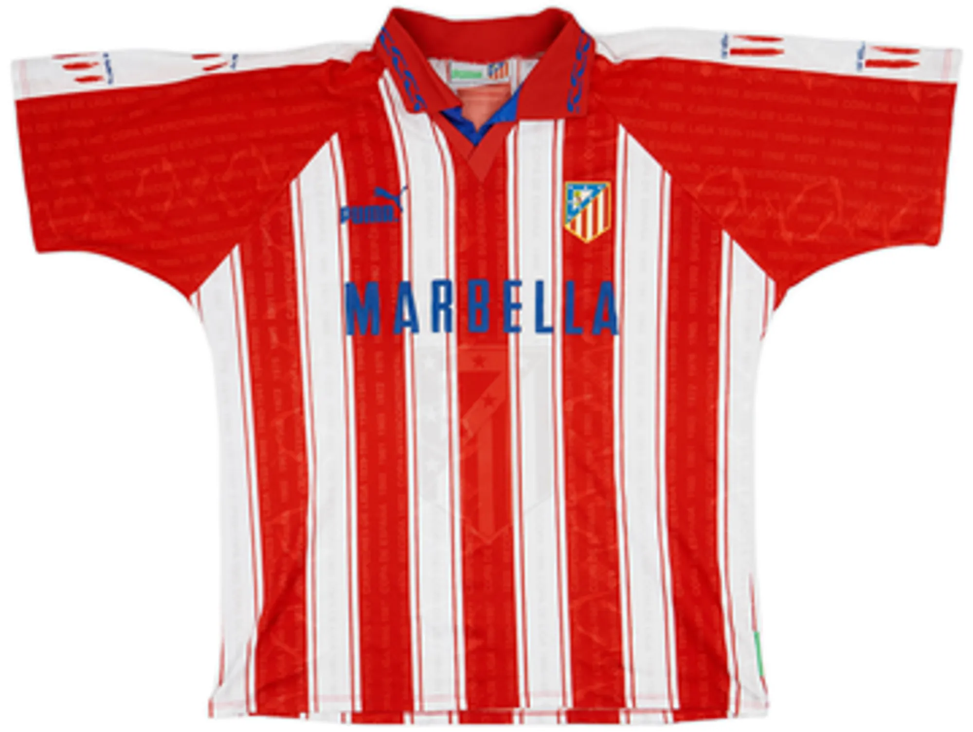 1995-96 Atletico Madrid Home Shirt - 8/10 - (S.Boys)