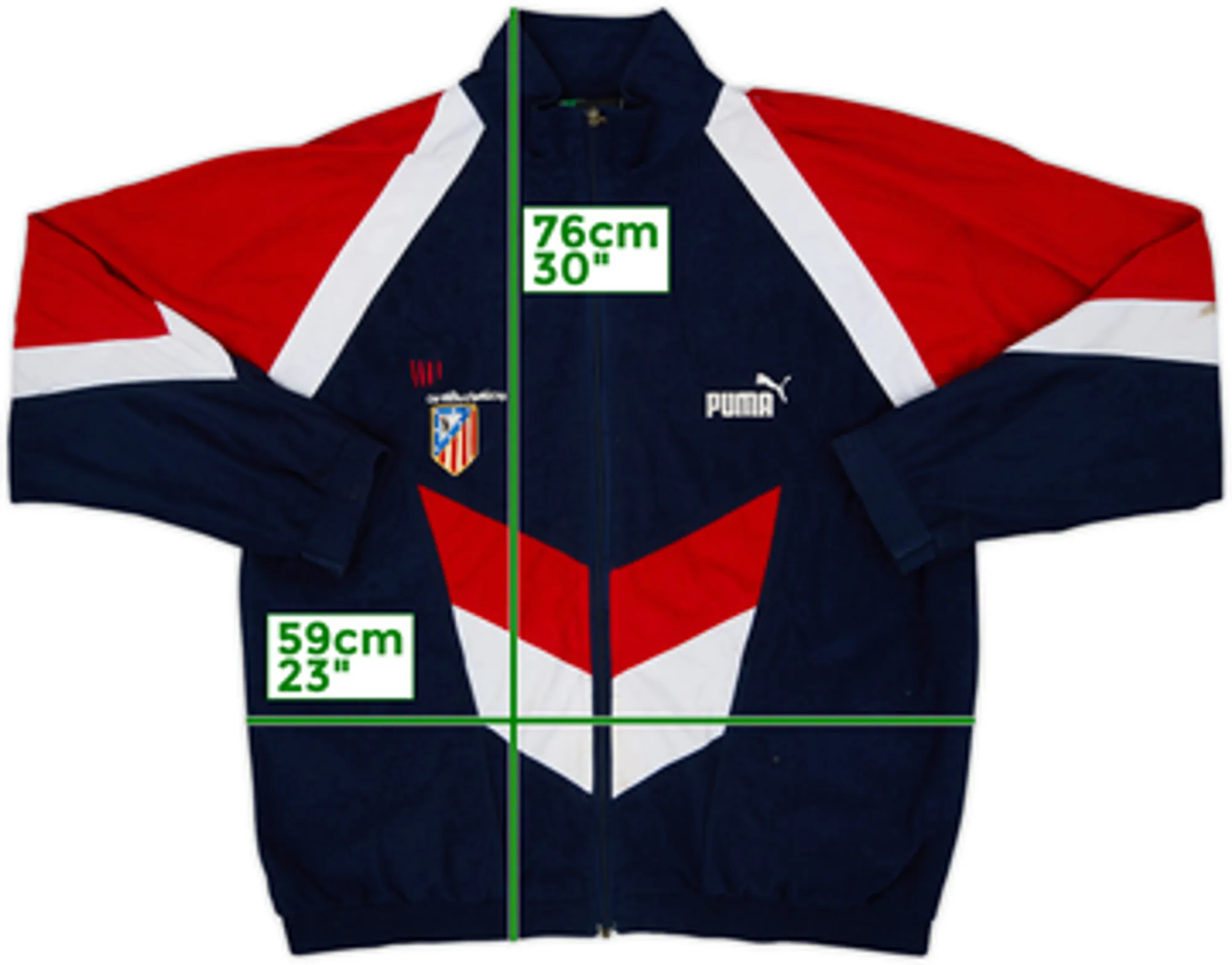 1996-98 Atletico Madrid Puma Track Jacket - 8/10 - (L)