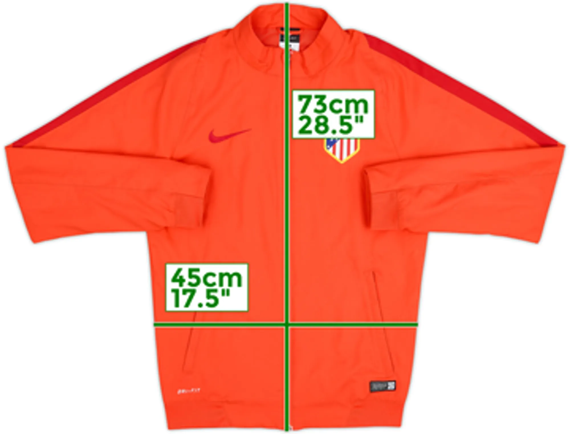 2015-16 Atletico Madrid Nike Track Jacket - 8/10 - (M)