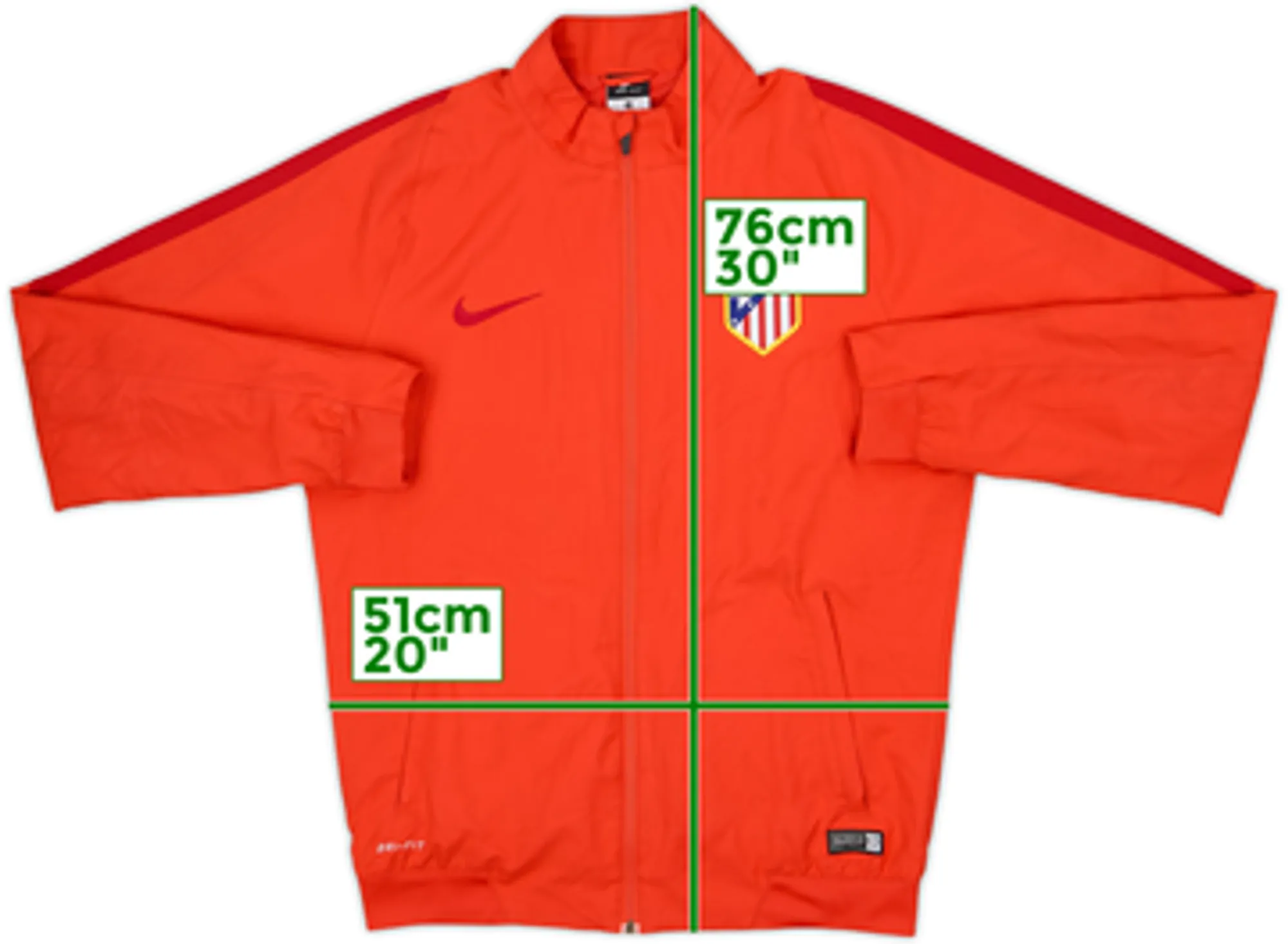 2015-16 Atletico Madrid Nike Track Jacket - 9/10 - (M)